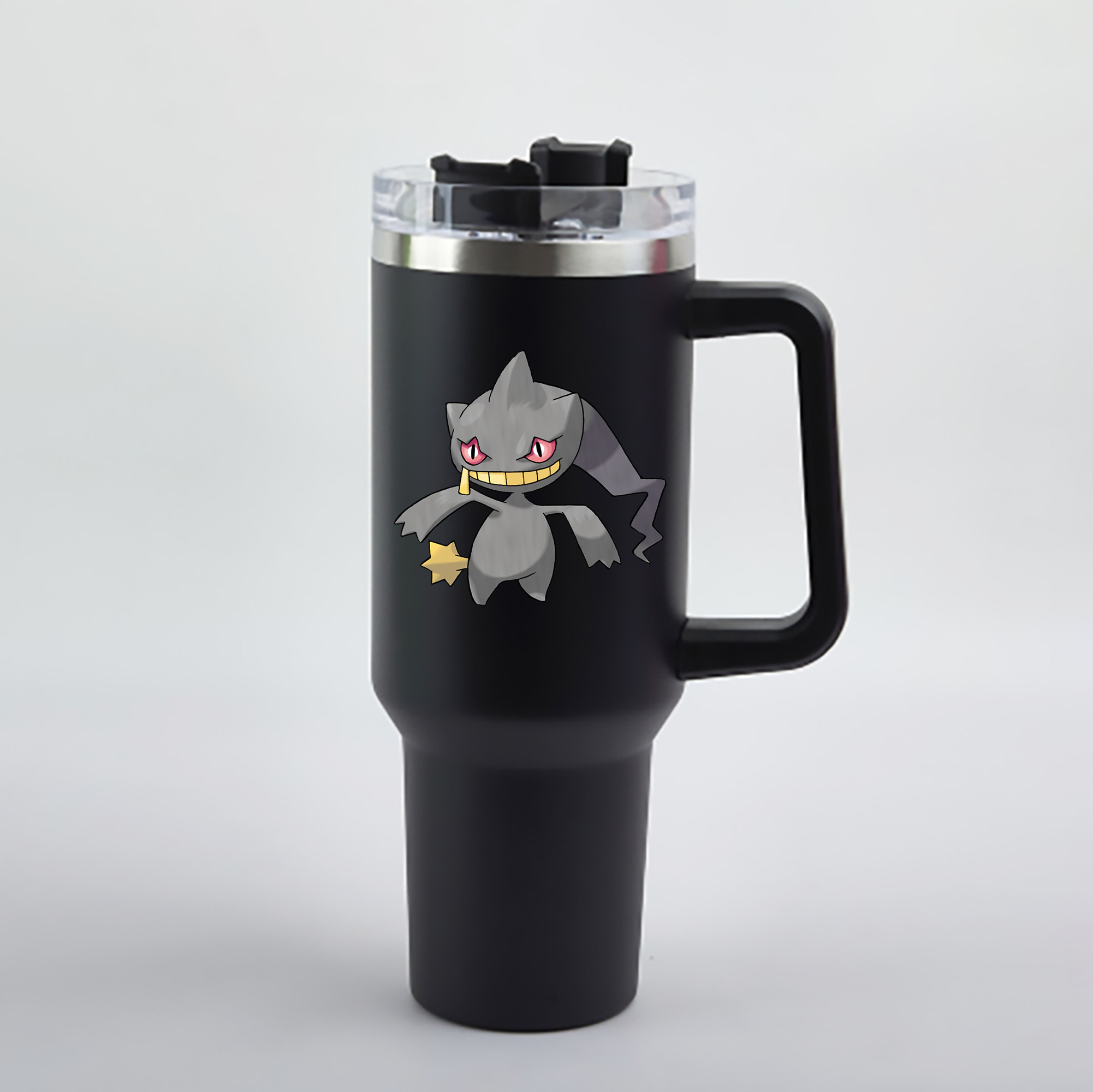 （画像用） ポケットモンスター Pokémon 1200mL車用タンブラー - クリスタルステッカー（プラスチックストロー付き）