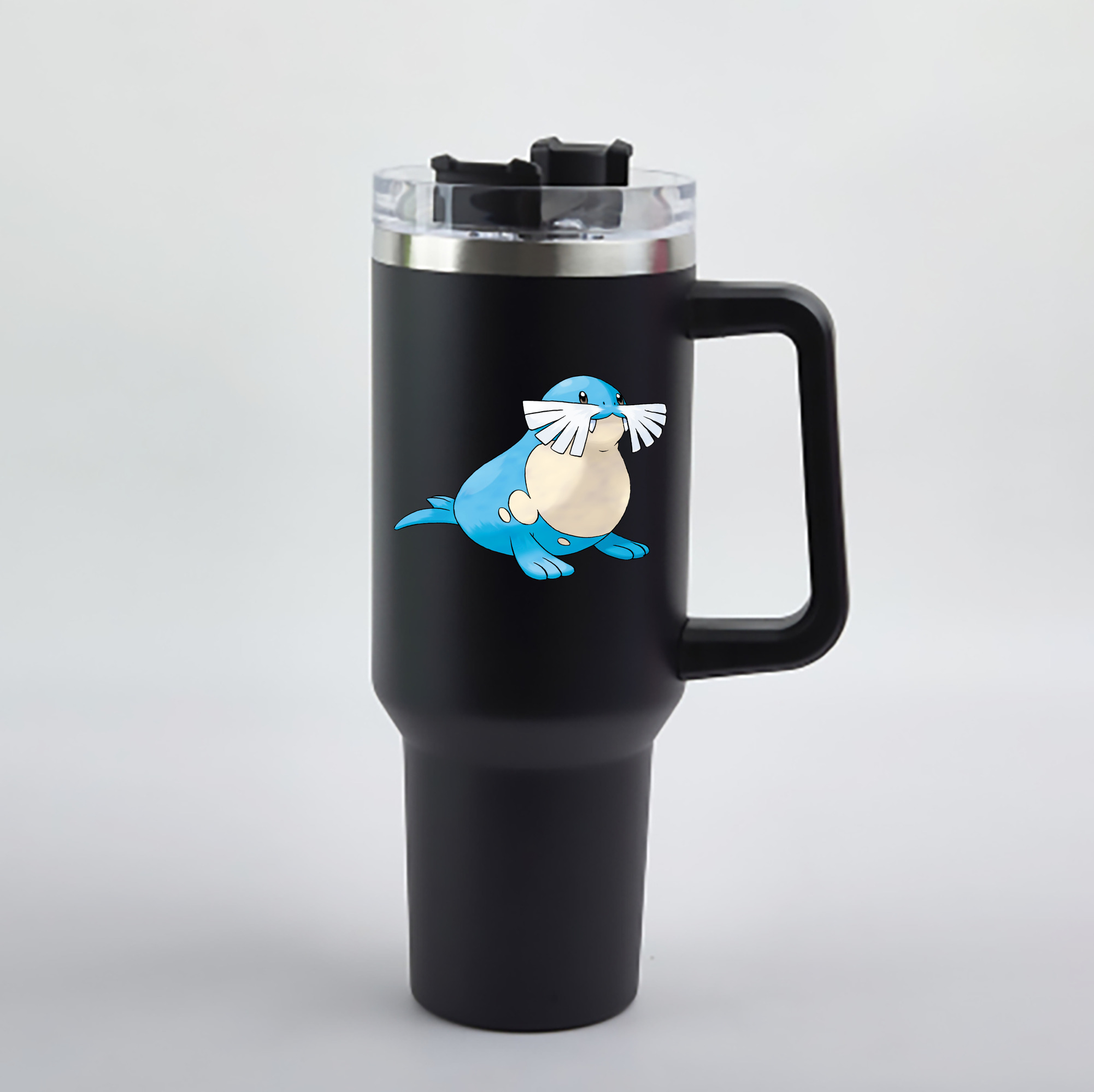 （画像用） ポケットモンスター Pokémon 1200mL車用タンブラー - クリスタルステッカー（プラスチックストロー付き）