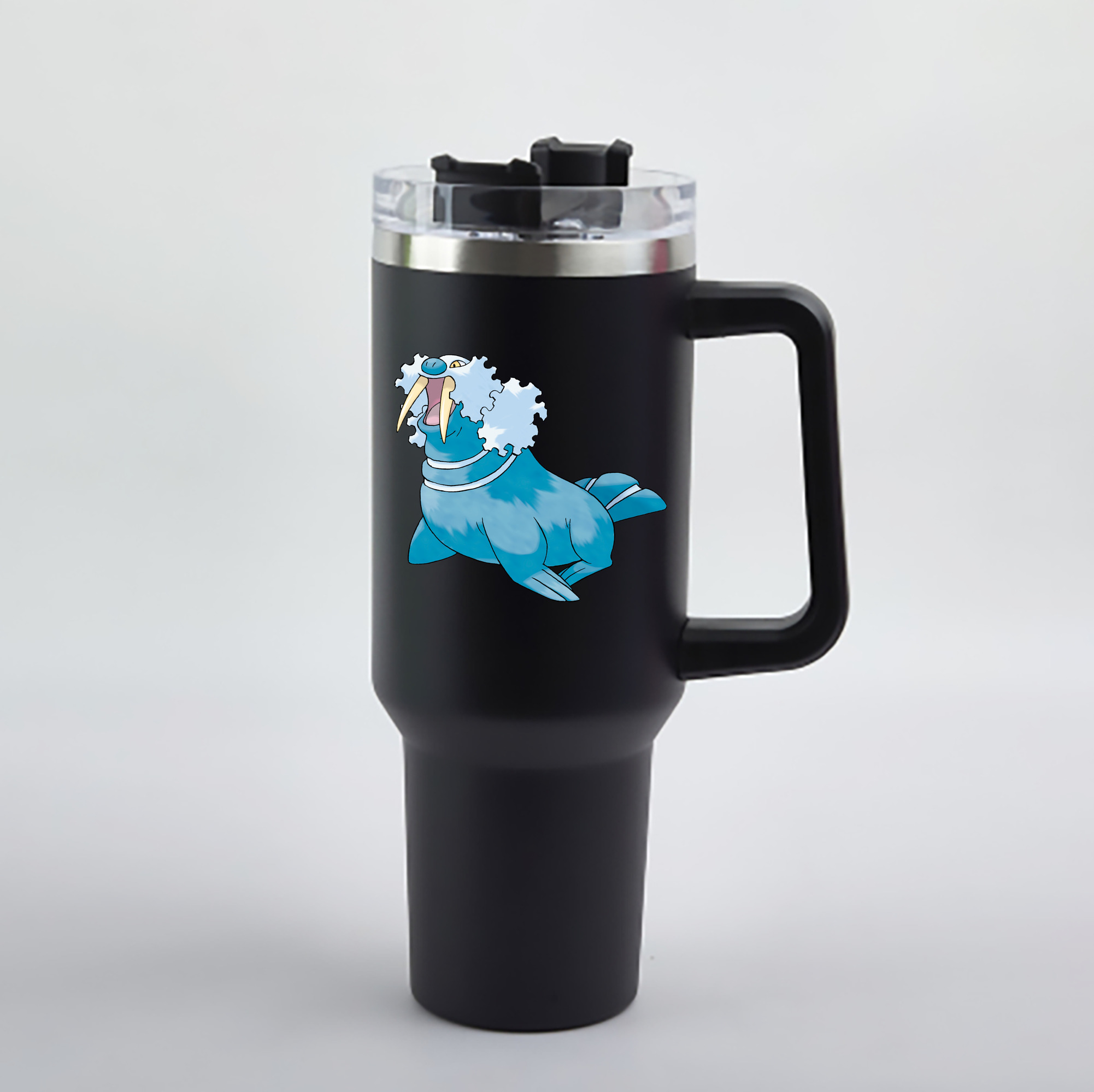 （画像用） ポケットモンスター Pokémon 1200mL車用タンブラー - クリスタルステッカー（プラスチックストロー付き）