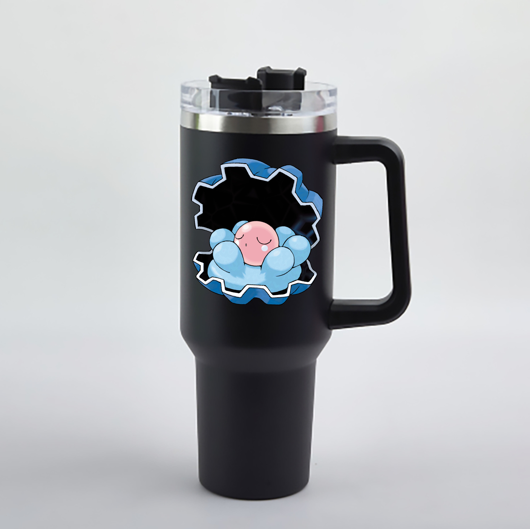 （画像用） ポケットモンスター Pokémon 1200mL車用タンブラー - クリスタルステッカー（プラスチックストロー付き）