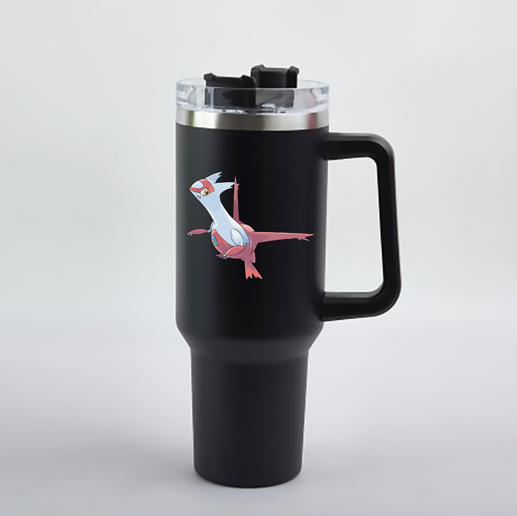 （画像用） ポケットモンスター Pokémon 1200mL車用タンブラー - クリスタルステッカー（プラスチックストロー付き）