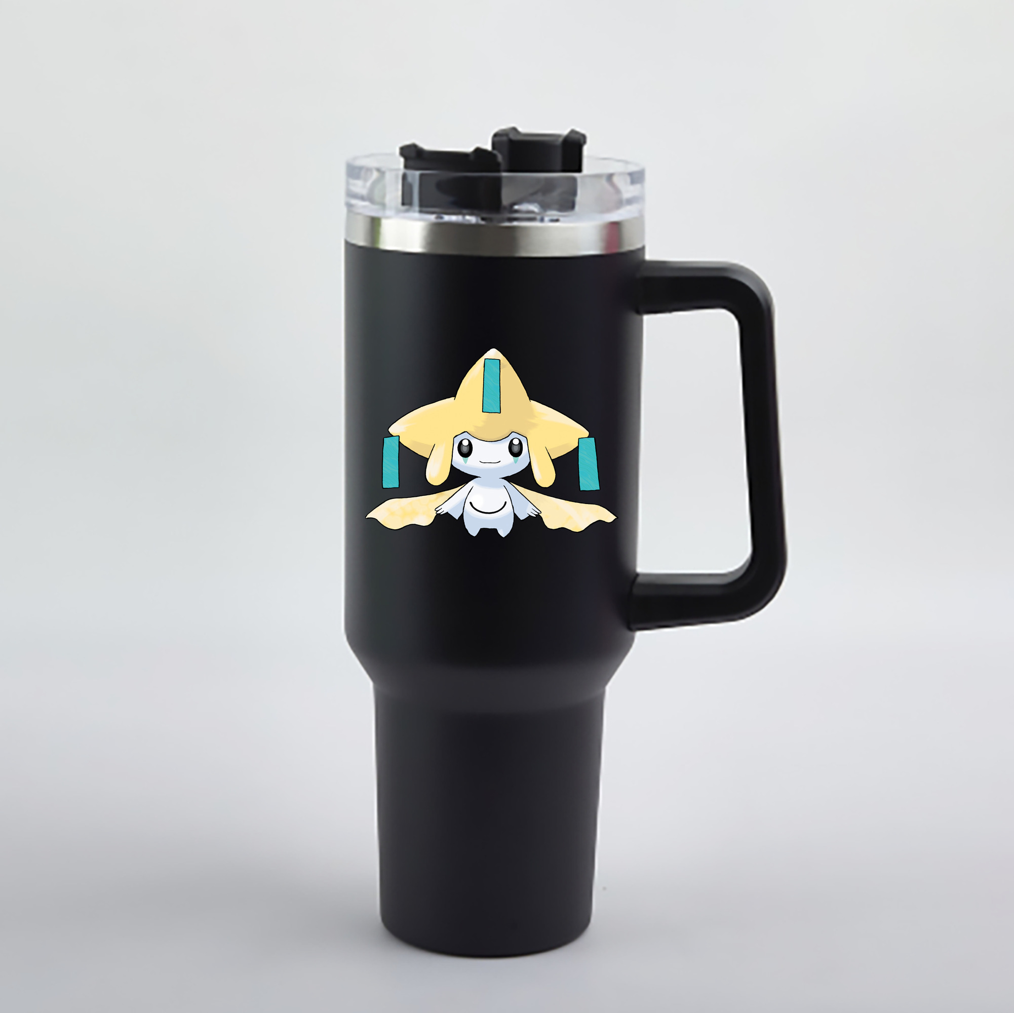（画像用） ポケットモンスター Pokémon 1200mL車用タンブラー - クリスタルステッカー（プラスチックストロー付き）