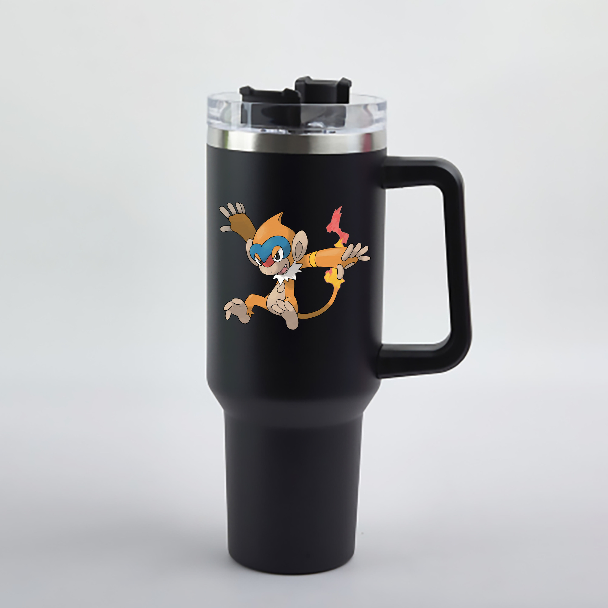 （画像用） ポケットモンスター Pokémon 1200mL車用タンブラー - クリスタルステッカー（プラスチックストロー付き）
