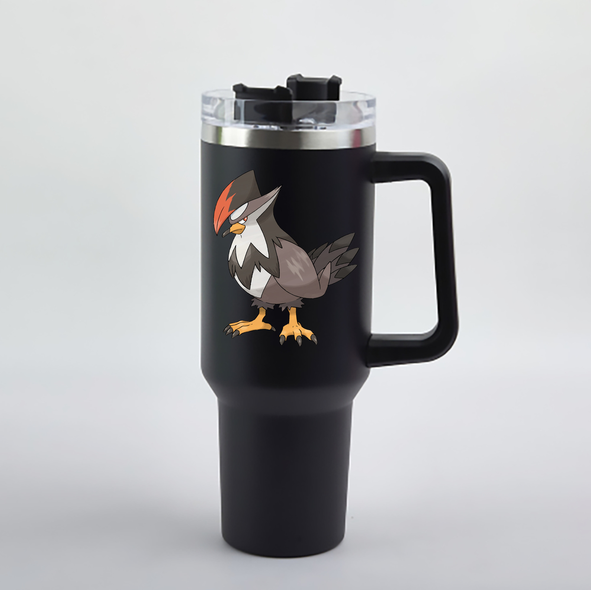 （画像用） ポケットモンスター Pokémon 1200mL車用タンブラー - クリスタルステッカー（プラスチックストロー付き）