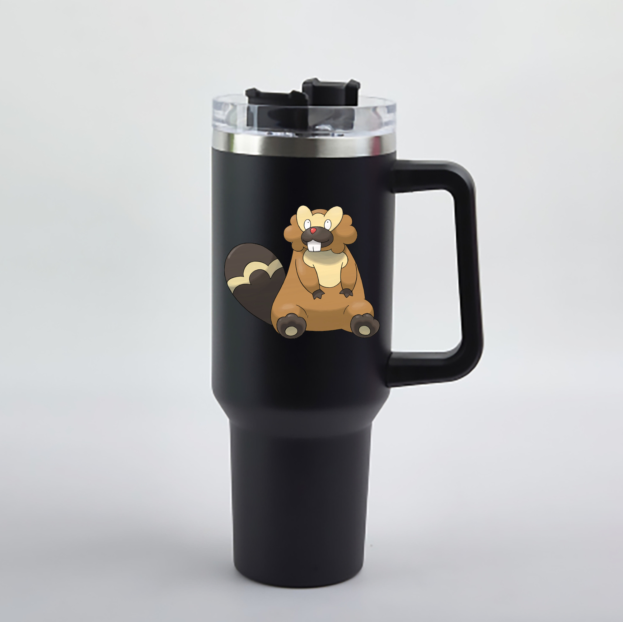（画像用） ポケットモンスター Pokémon 1200mL車用タンブラー - クリスタルステッカー（プラスチックストロー付き）