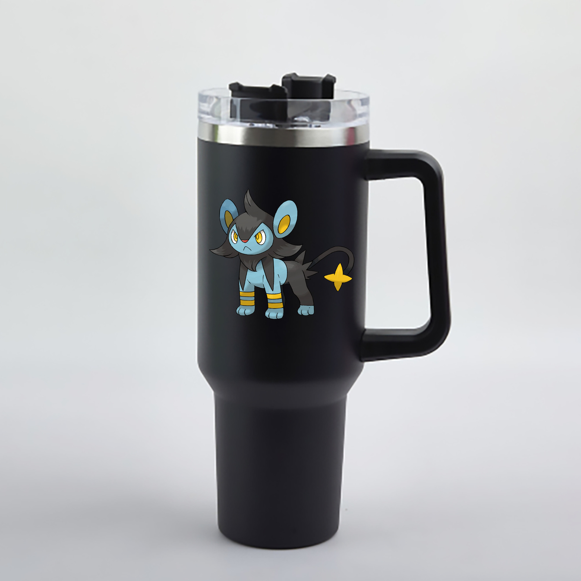 （画像用） ポケットモンスター Pokémon 1200mL車用タンブラー - クリスタルステッカー（プラスチックストロー付き）