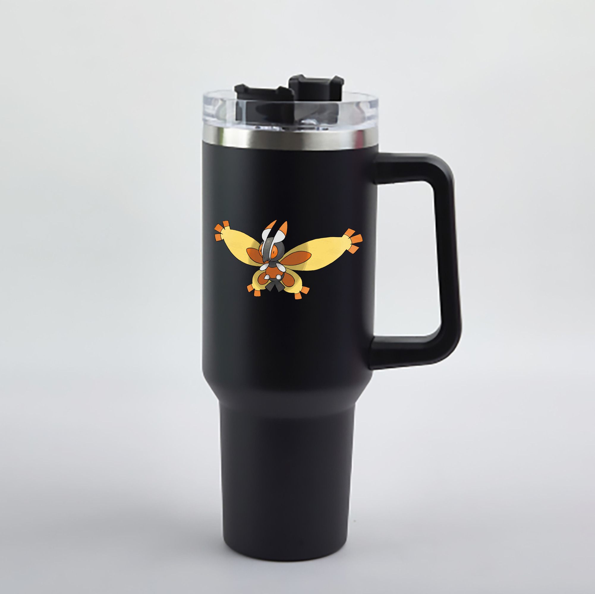 （画像用） ポケットモンスター Pokémon 1200mL車用タンブラー - クリスタルステッカー（プラスチックストロー付き）