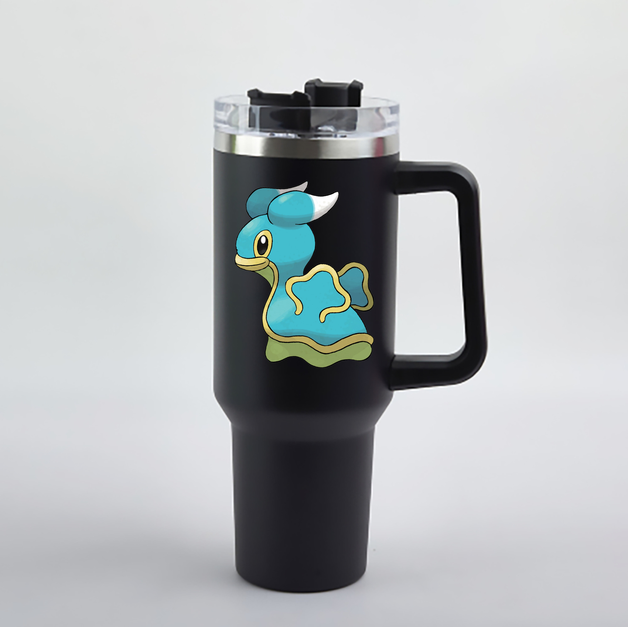 （画像用） ポケットモンスター Pokémon 1200mL車用タンブラー - クリスタルステッカー（プラスチックストロー付き）