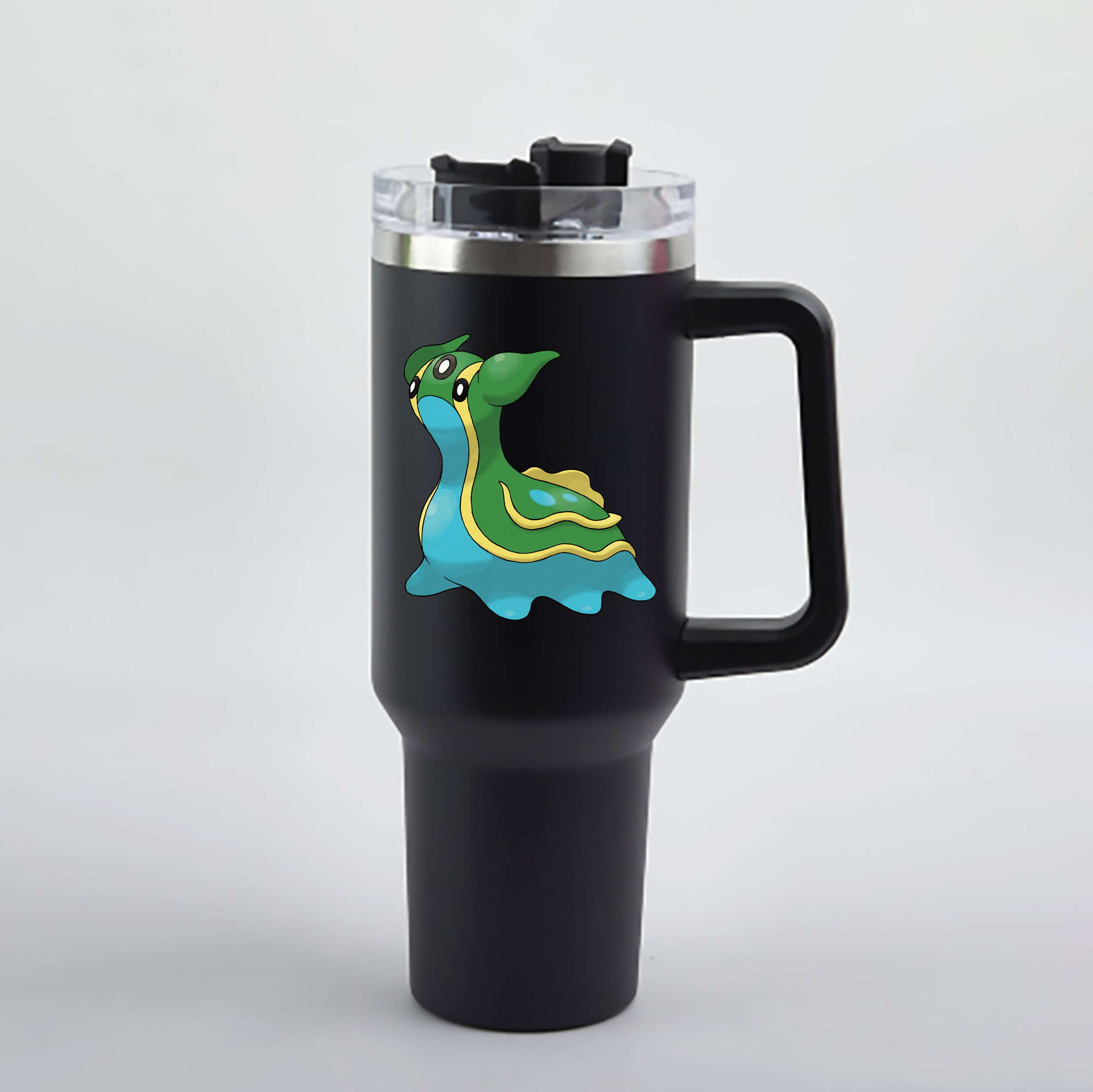 （画像用） ポケットモンスター Pokémon 1200mL車用タンブラー - クリスタルステッカー（プラスチックストロー付き）