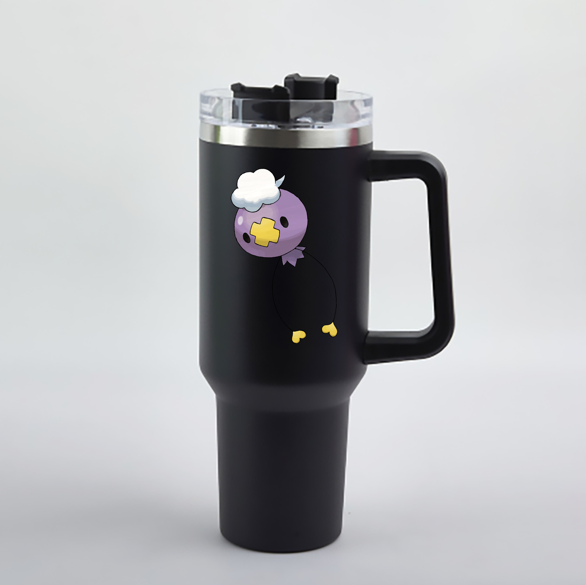 （画像用） ポケットモンスター Pokémon 1200mL車用タンブラー - クリスタルステッカー（プラスチックストロー付き）