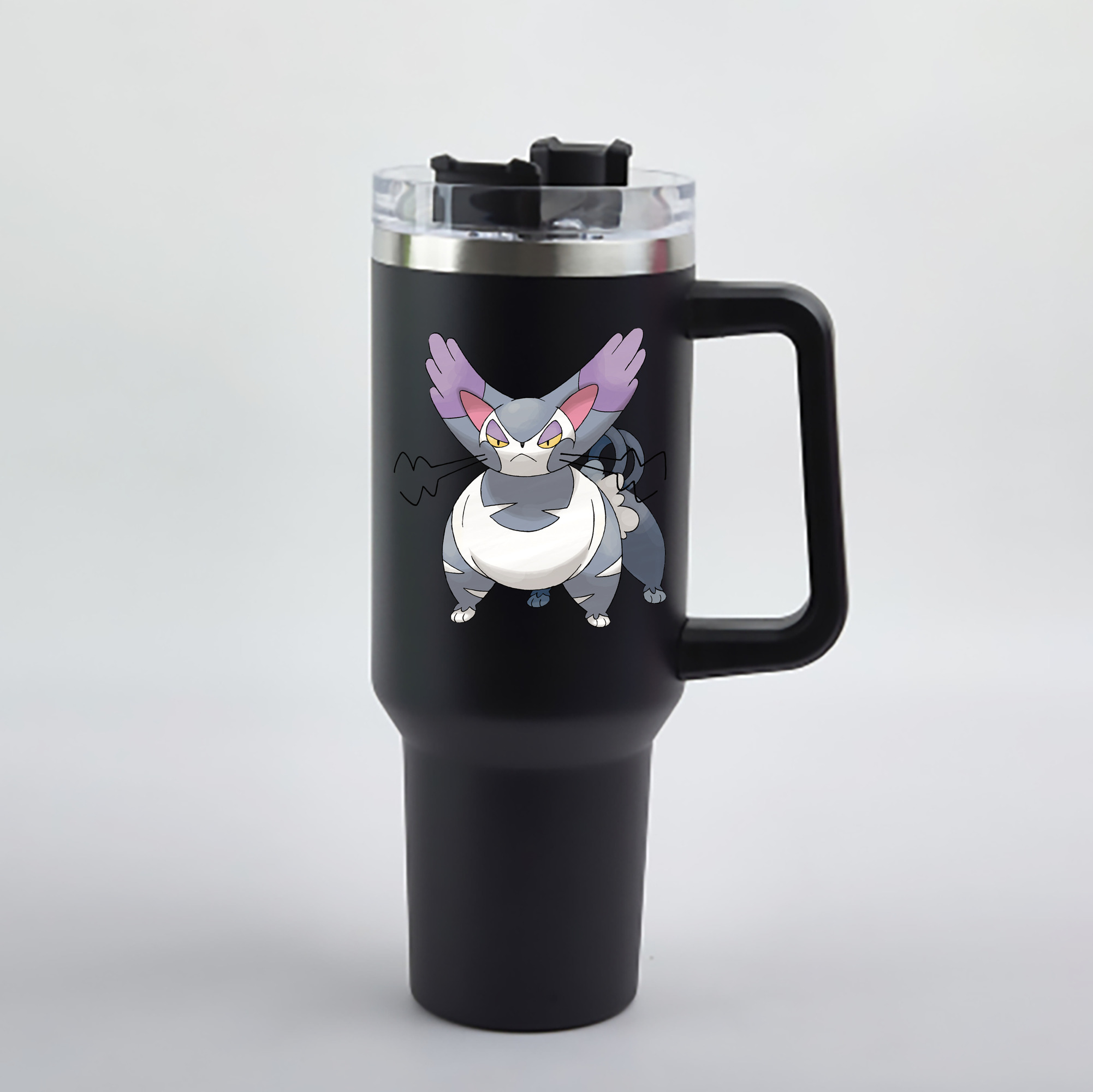 （画像用） ポケットモンスター Pokémon 1200mL車用タンブラー - クリスタルステッカー（プラスチックストロー付き）