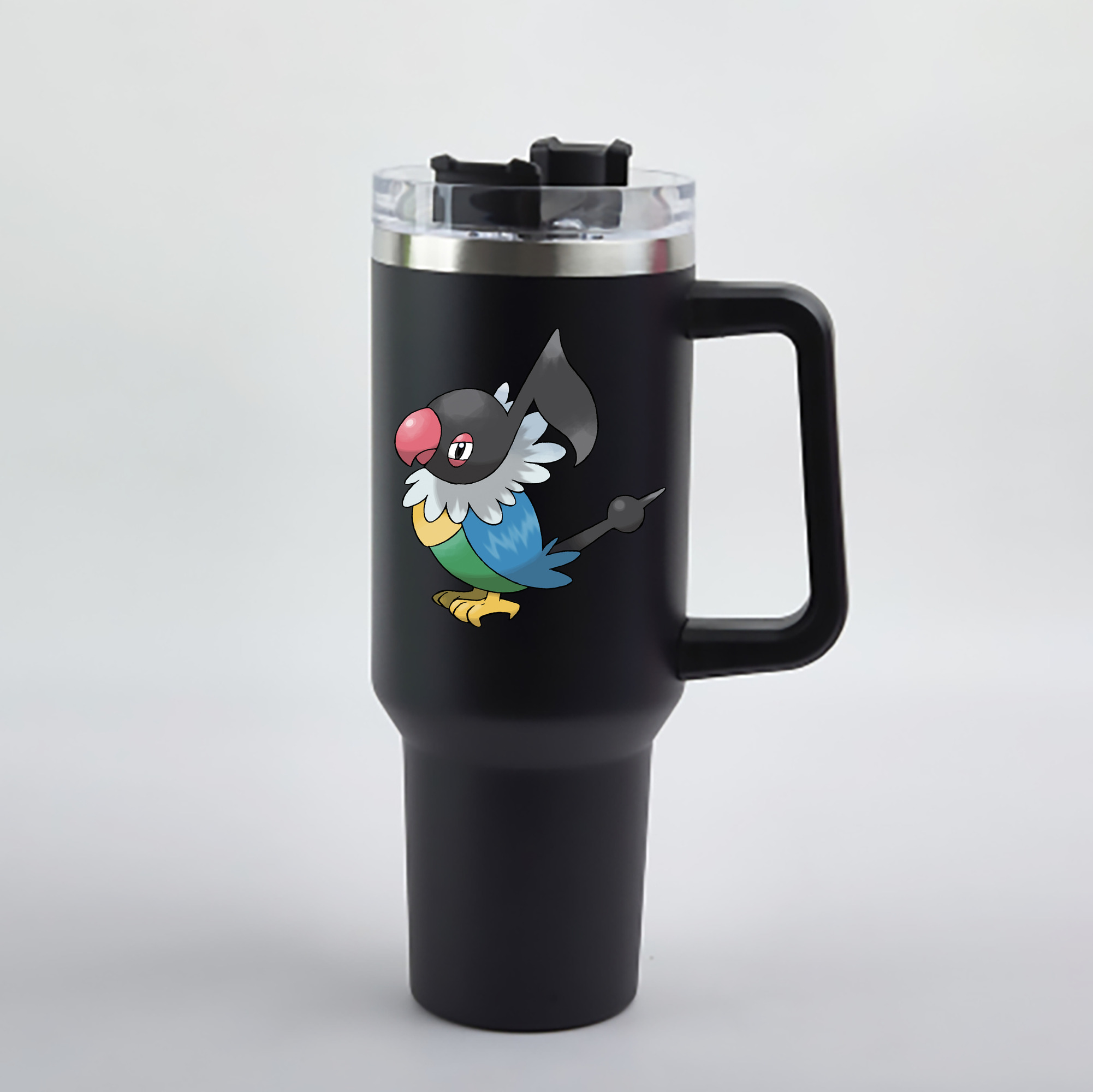 （画像用） ポケットモンスター Pokémon 1200mL車用タンブラー - クリスタルステッカー（プラスチックストロー付き）
