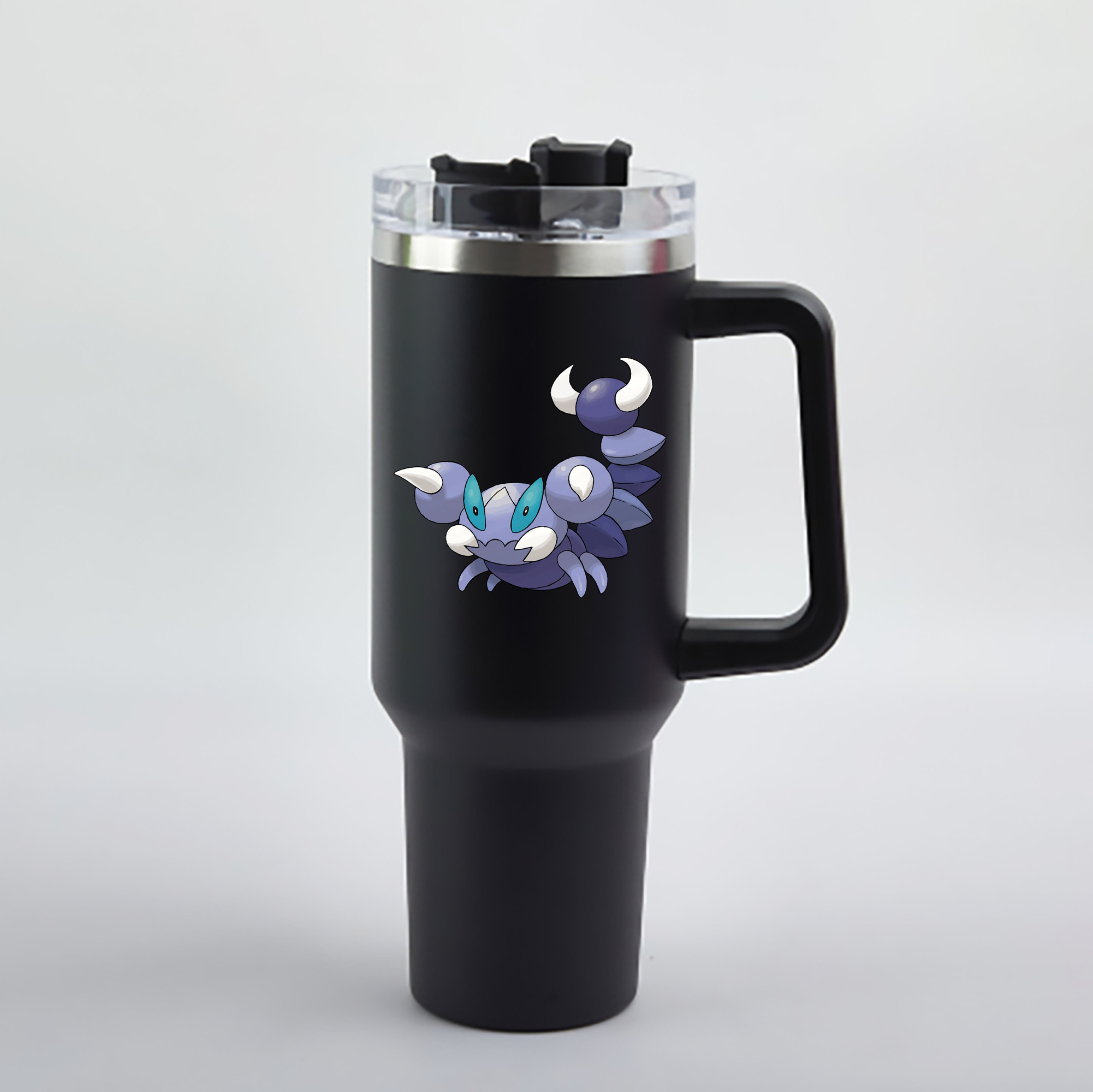 （画像用） ポケットモンスター Pokémon 1200mL車用タンブラー - クリスタルステッカー（プラスチックストロー付き）