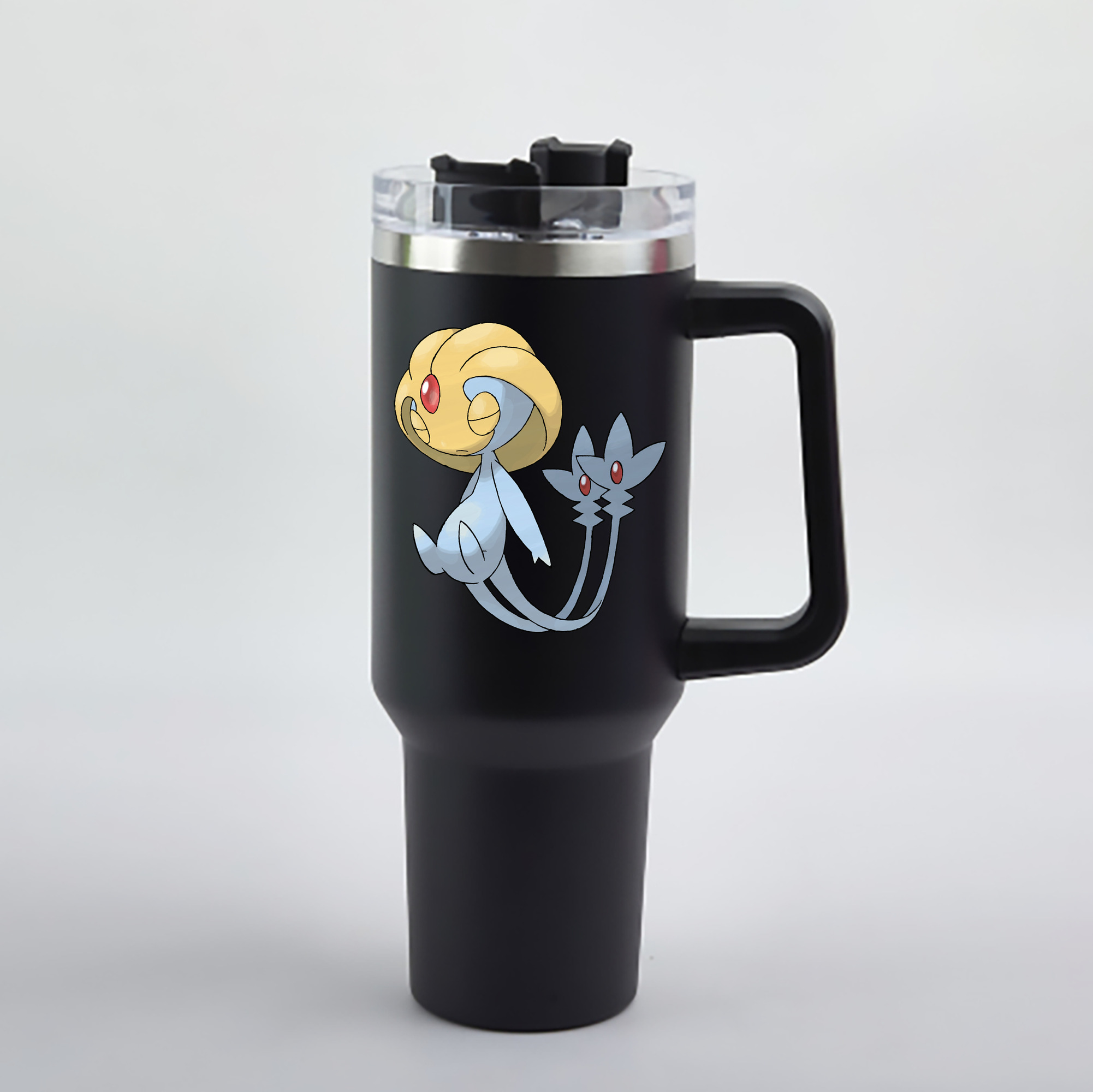 （画像用） ポケットモンスター Pokémon 1200mL車用タンブラー - クリスタルステッカー（プラスチックストロー付き）
