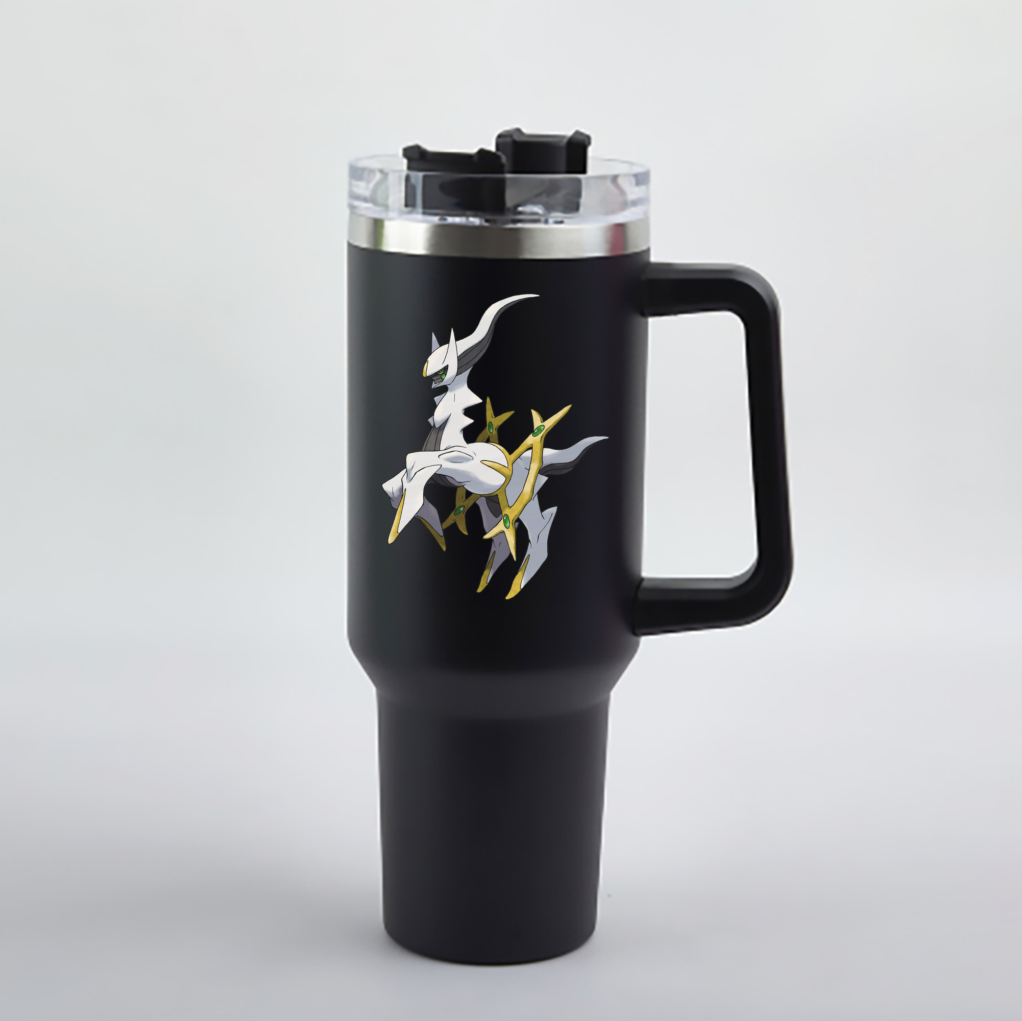 （画像用） ポケットモンスター Pokémon 1200mL車用タンブラー - クリスタルステッカー（プラスチックストロー付き）