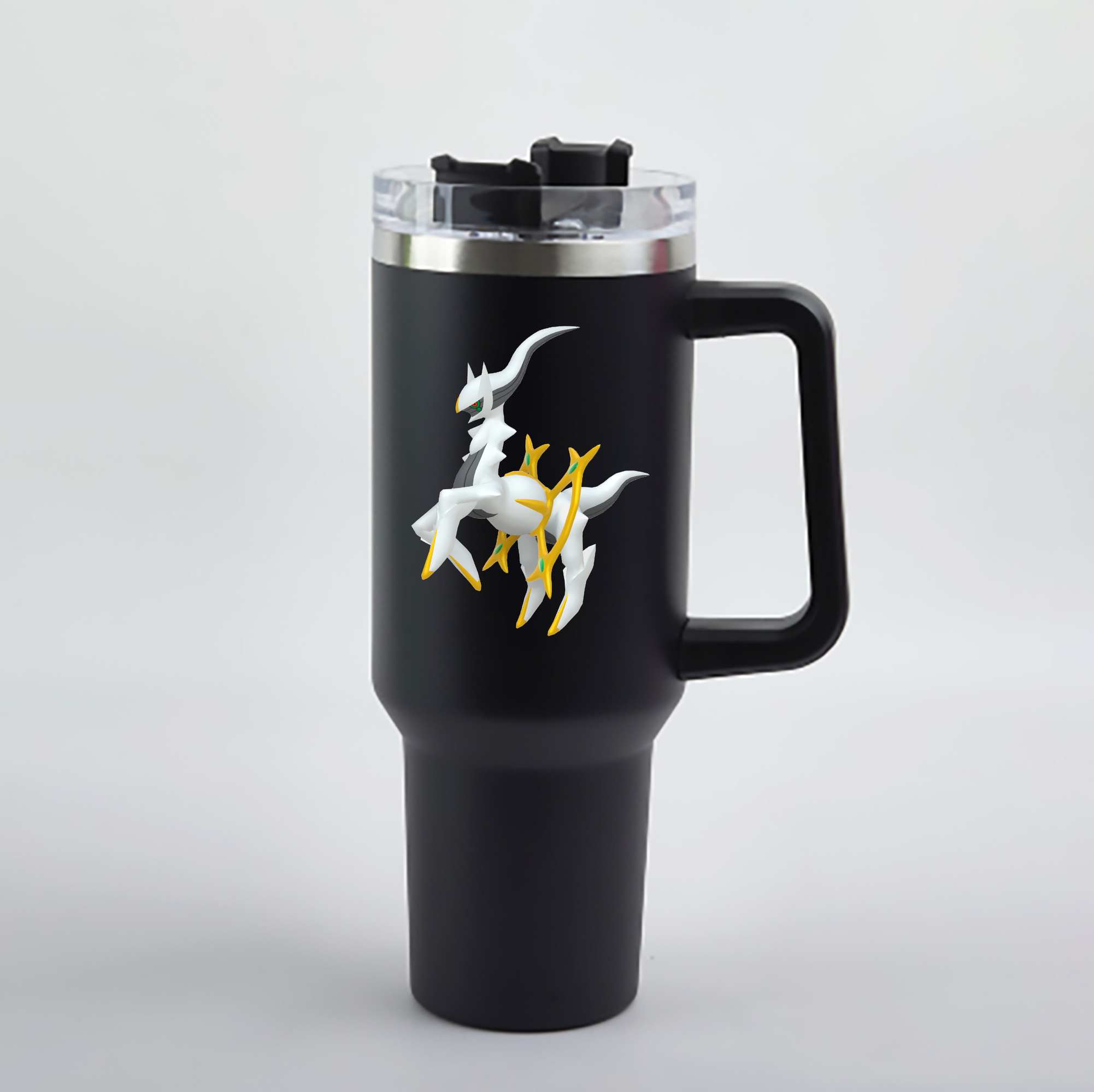 （画像用） ポケットモンスター Pokémon 1200mL車用タンブラー - クリスタルステッカー（プラスチックストロー付き）
