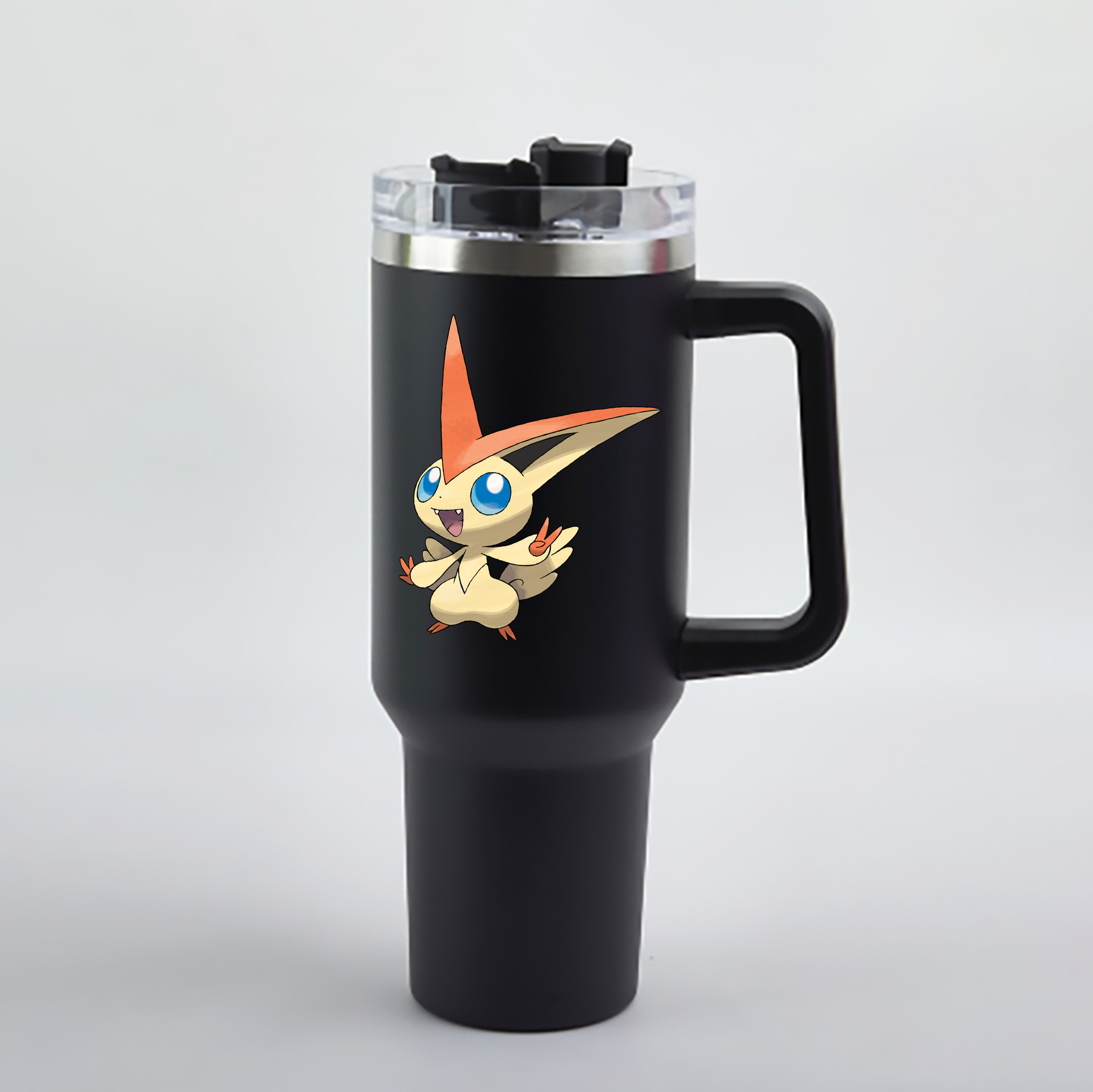 （画像用） ポケットモンスター Pokémon 1200mL車用タンブラー - クリスタルステッカー（プラスチックストロー付き）