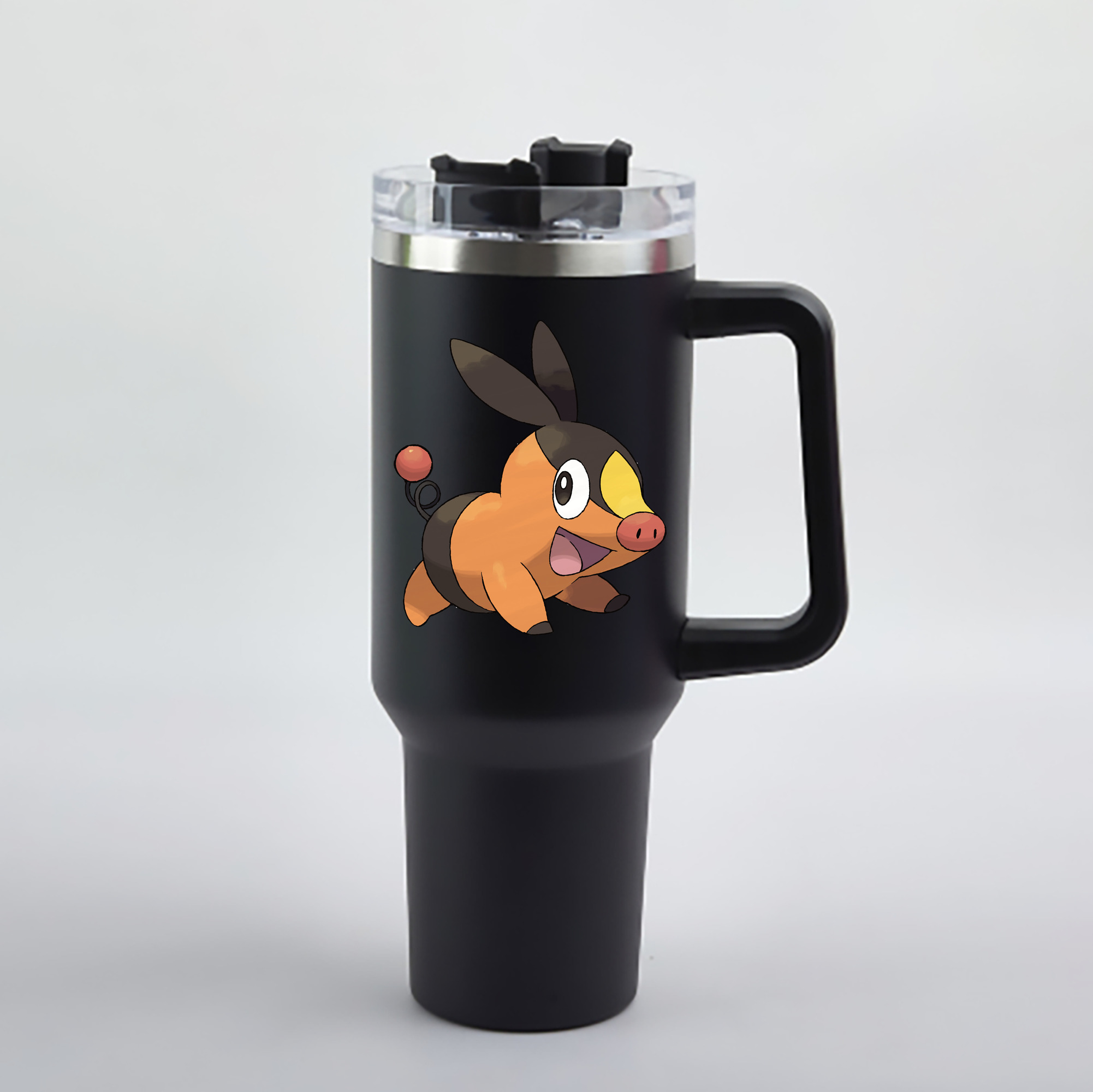 （画像用） ポケットモンスター Pokémon 1200mL車用タンブラー - クリスタルステッカー（プラスチックストロー付き）
