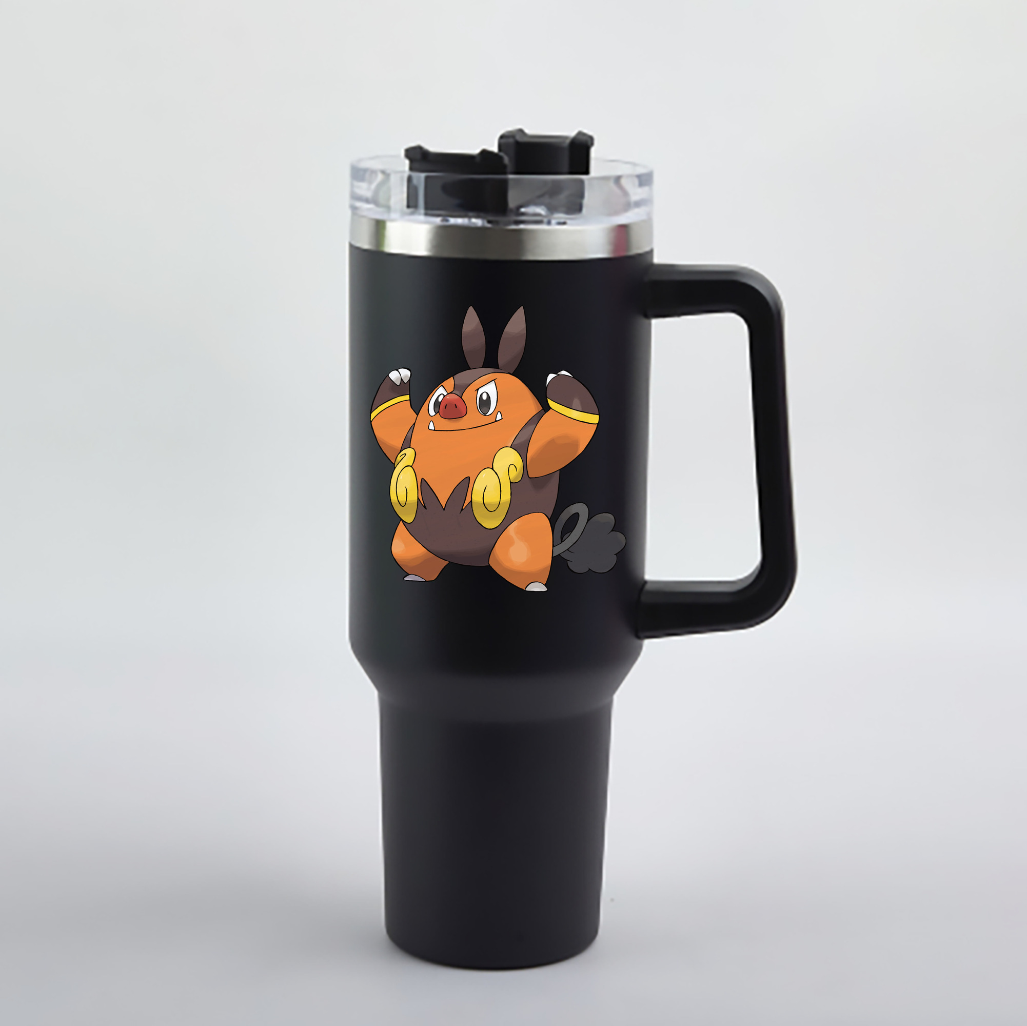（画像用） ポケットモンスター Pokémon 1200mL車用タンブラー - クリスタルステッカー（プラスチックストロー付き）