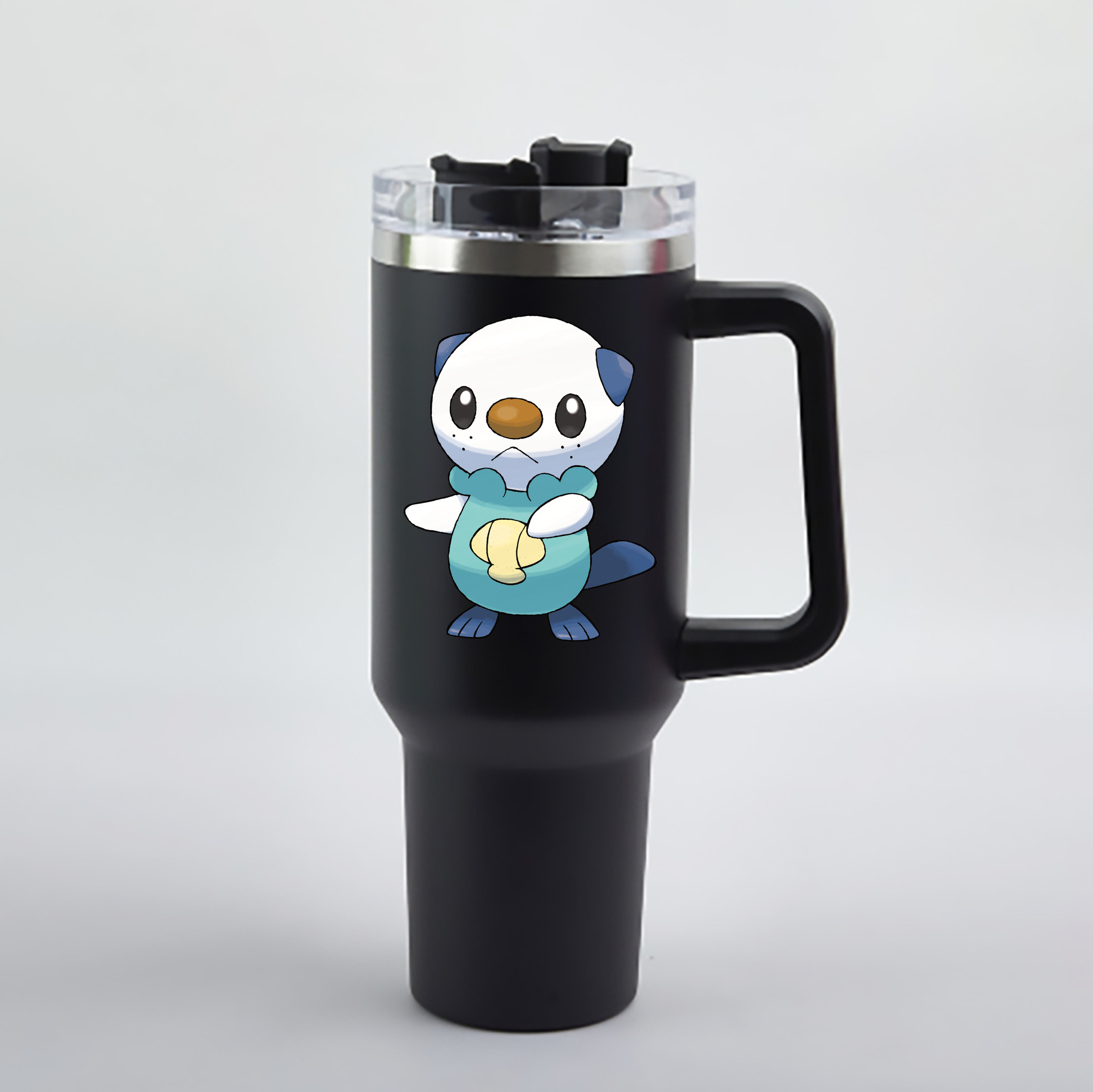 （画像用） ポケットモンスター Pokémon 1200mL車用タンブラー - クリスタルステッカー（プラスチックストロー付き）