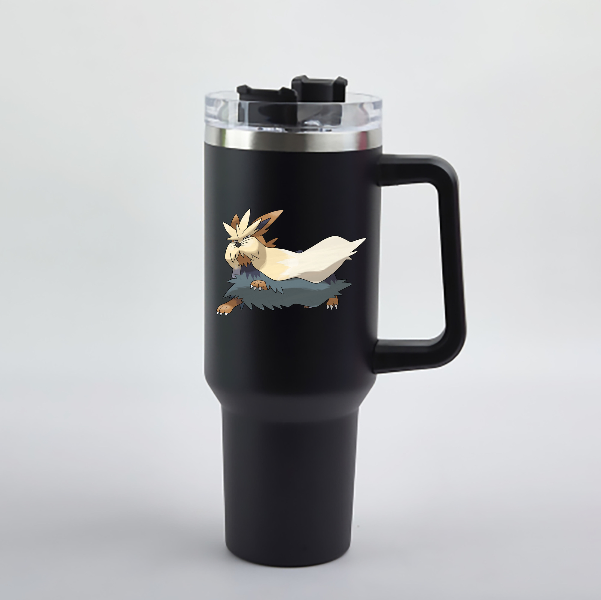 （画像用） ポケットモンスター Pokémon 1200mL車用タンブラー - クリスタルステッカー（プラスチックストロー付き）