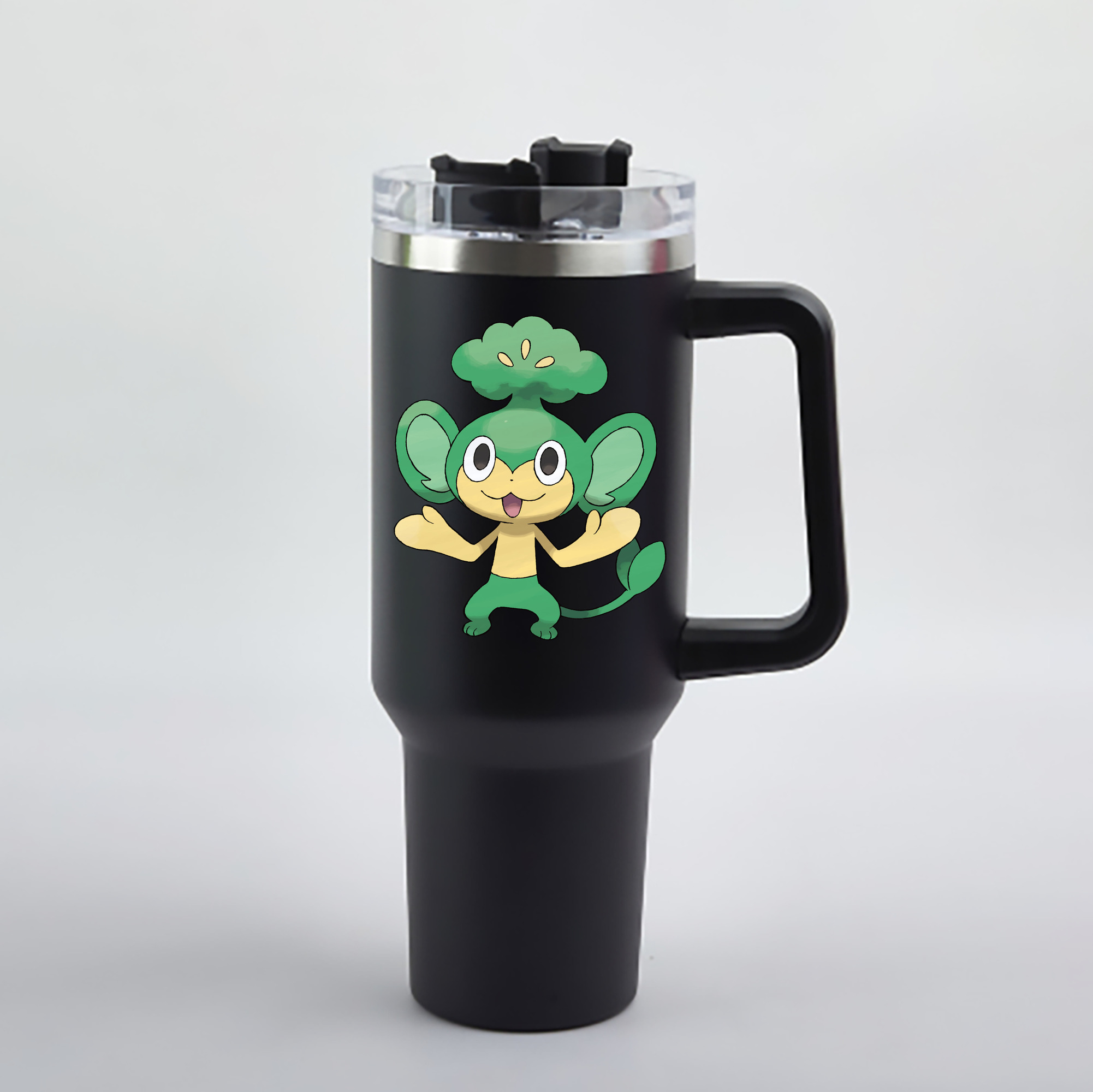 （画像用） ポケットモンスター Pokémon 1200mL車用タンブラー - クリスタルステッカー（プラスチックストロー付き）