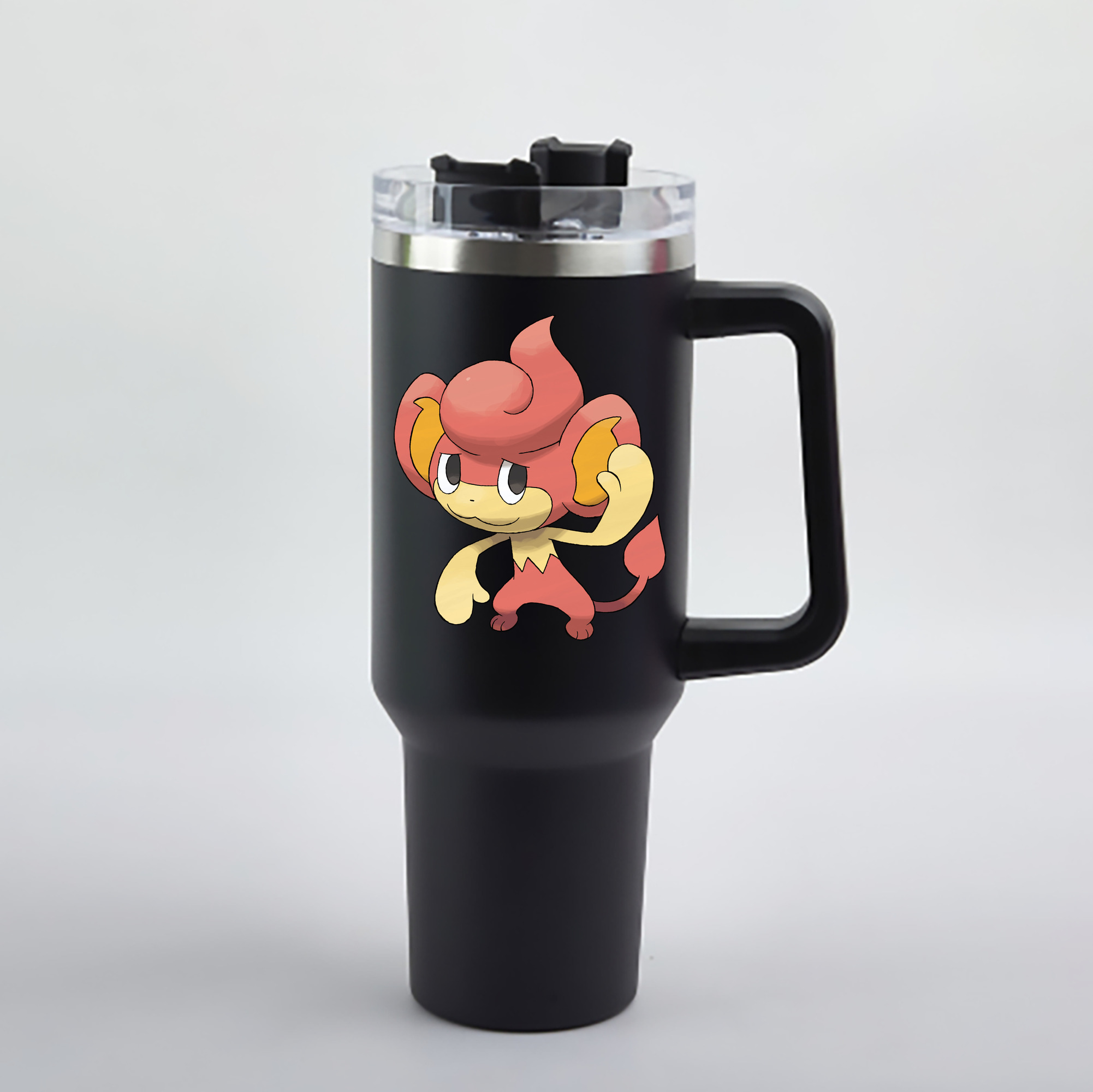 （画像用） ポケットモンスター Pokémon 1200mL車用タンブラー - クリスタルステッカー（プラスチックストロー付き）