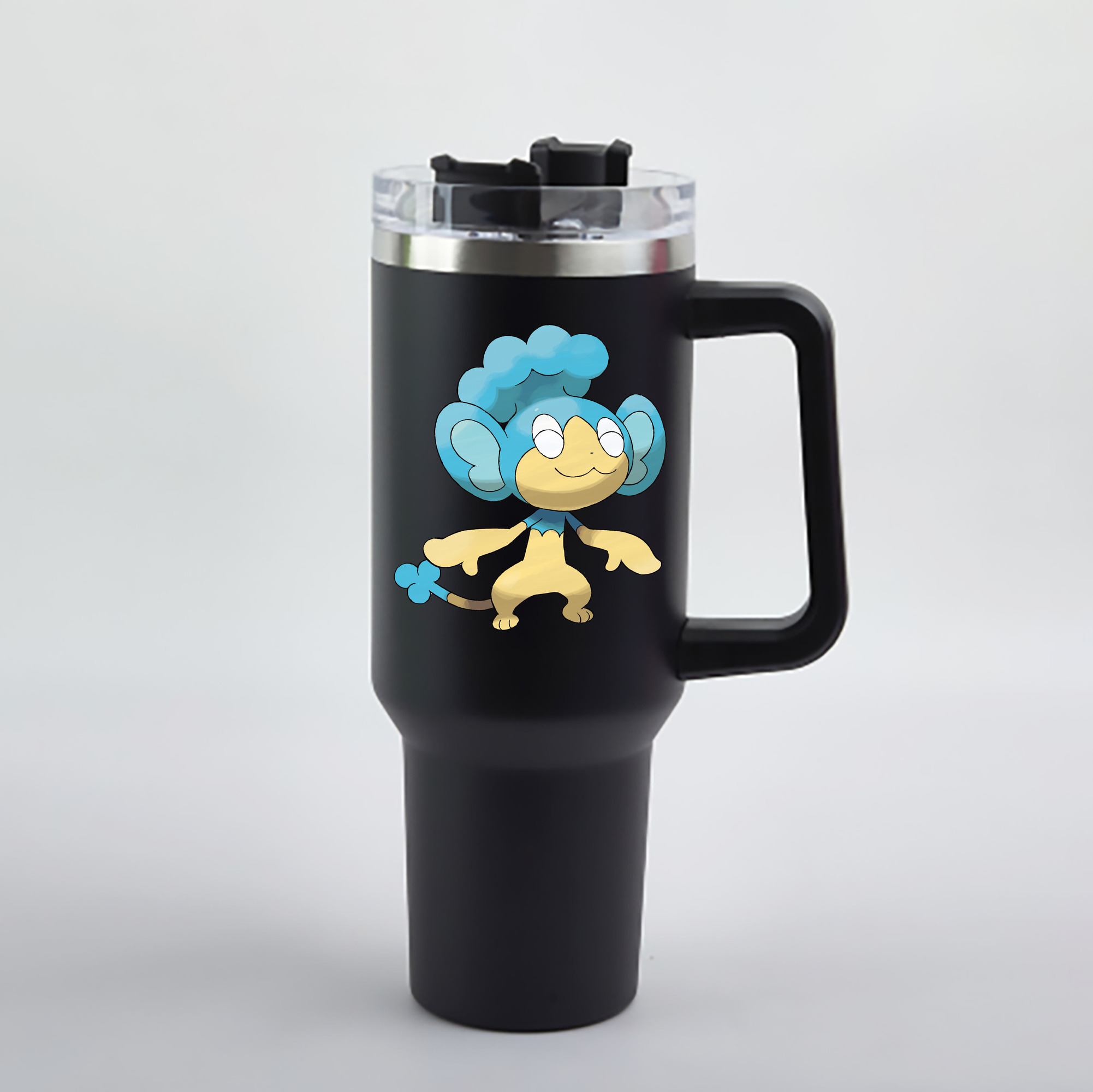 （画像用） ポケットモンスター Pokémon 1200mL車用タンブラー - クリスタルステッカー（プラスチックストロー付き）