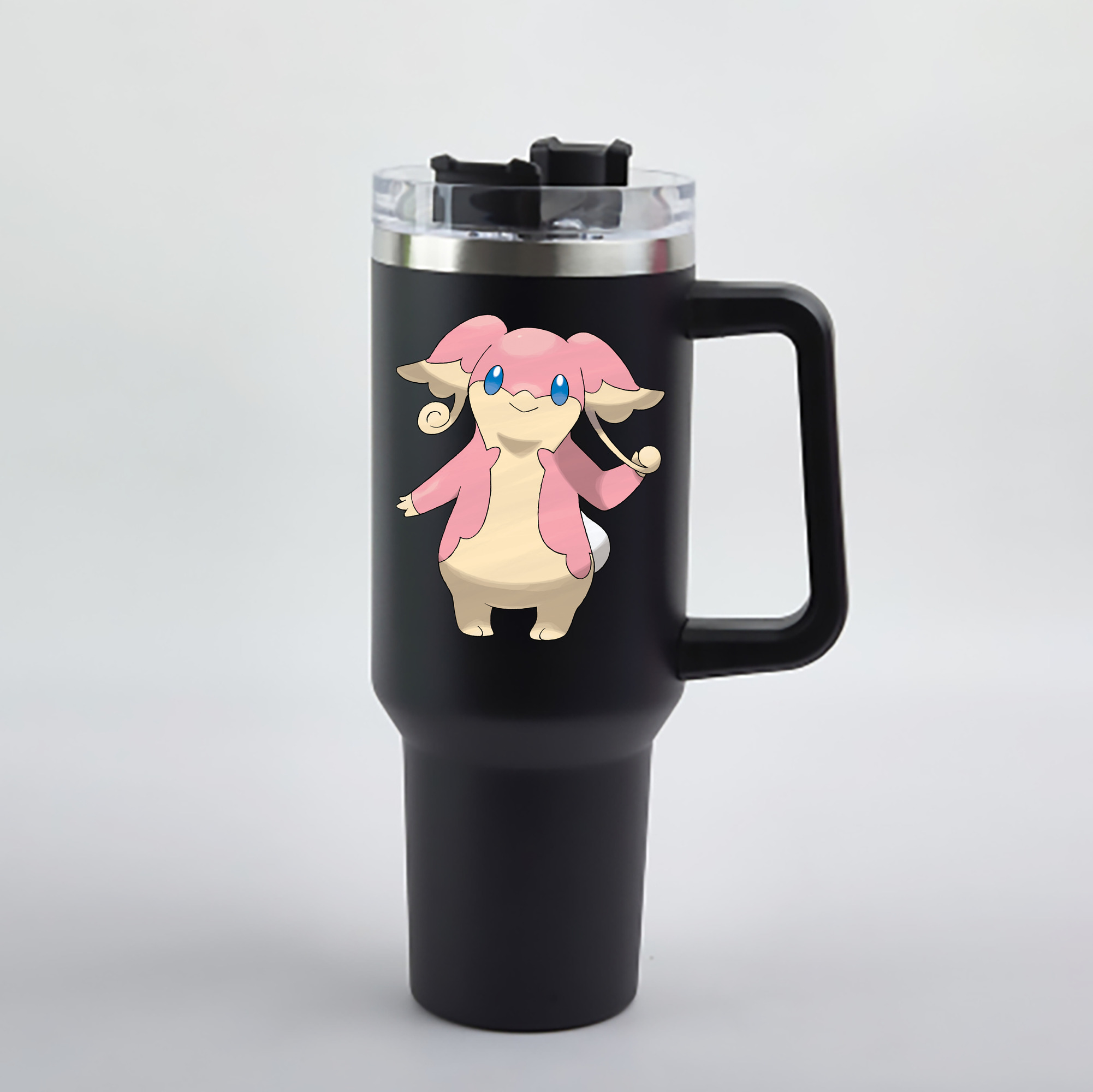 （画像用） ポケットモンスター Pokémon 1200mL車用タンブラー - クリスタルステッカー（プラスチックストロー付き）