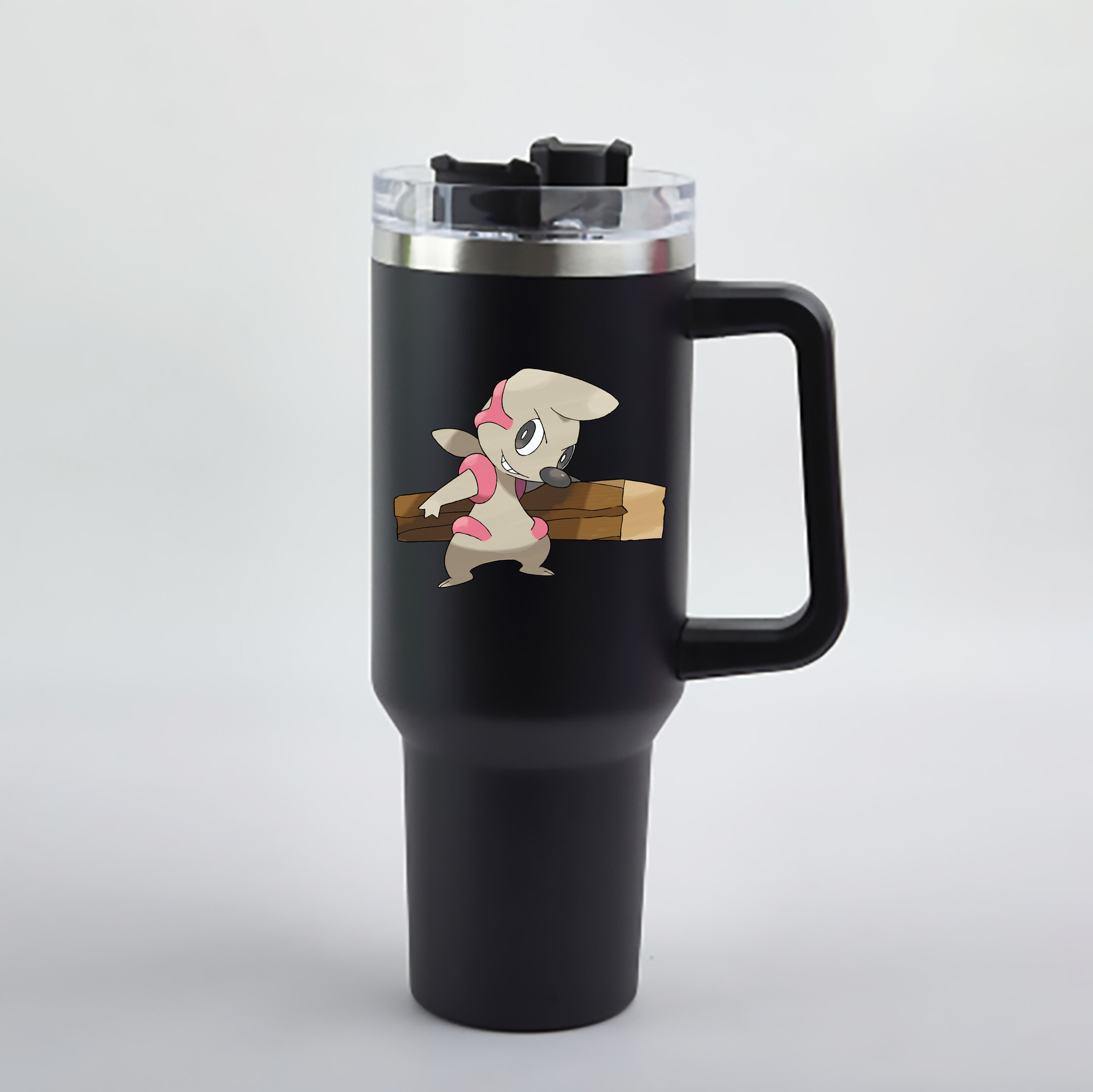 （画像用） ポケットモンスター Pokémon 1200mL車用タンブラー - クリスタルステッカー（プラスチックストロー付き）