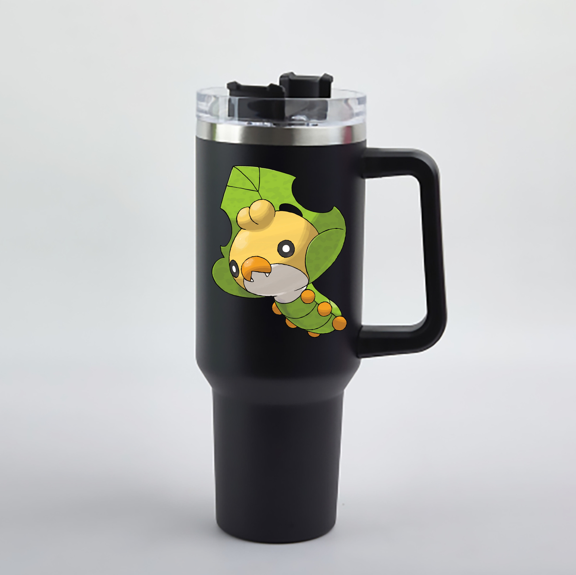 （画像用） ポケットモンスター Pokémon 1200mL車用タンブラー - クリスタルステッカー（プラスチックストロー付き）
