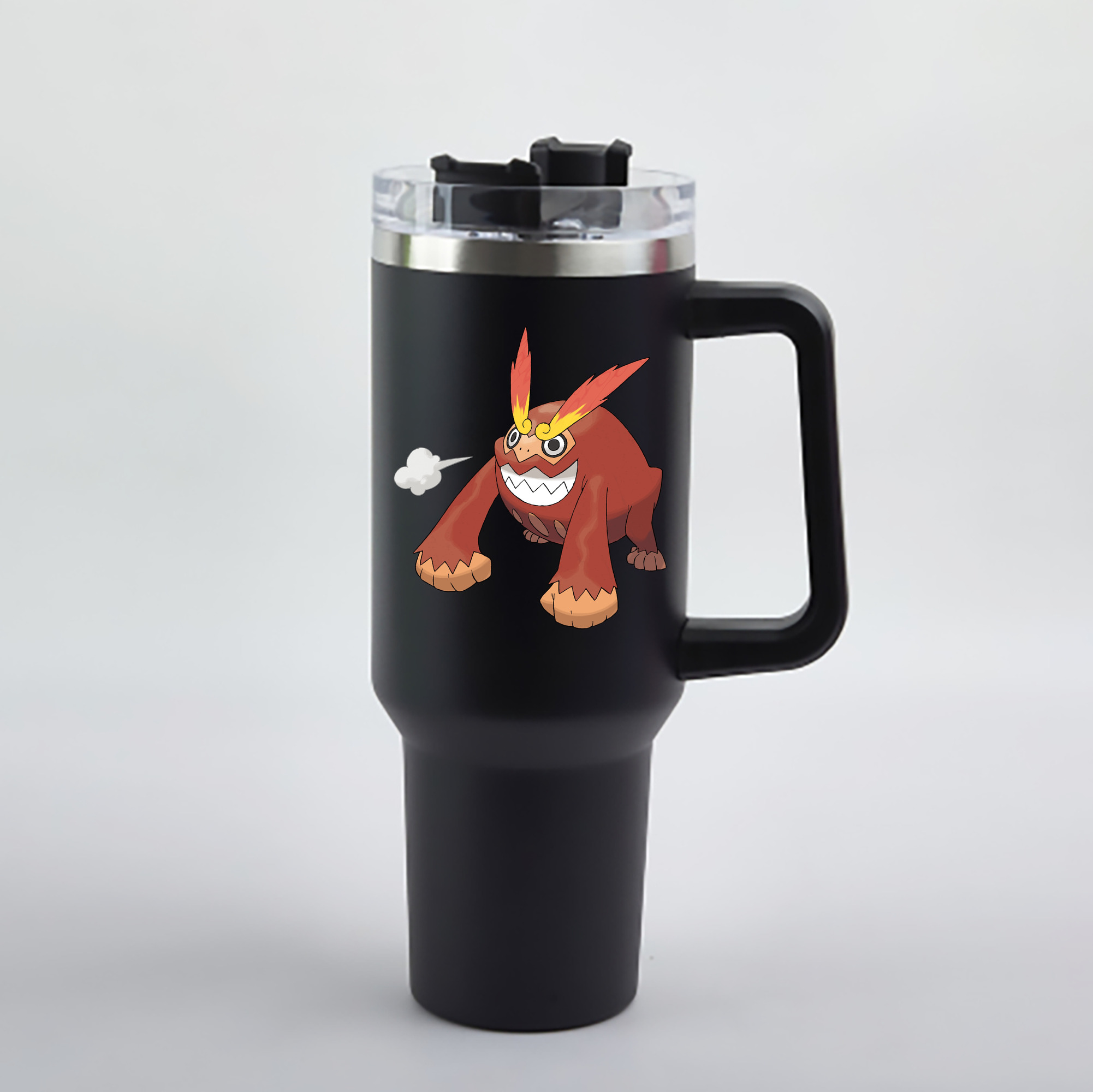 （画像用） ポケットモンスター Pokémon 1200mL車用タンブラー - クリスタルステッカー（プラスチックストロー付き）