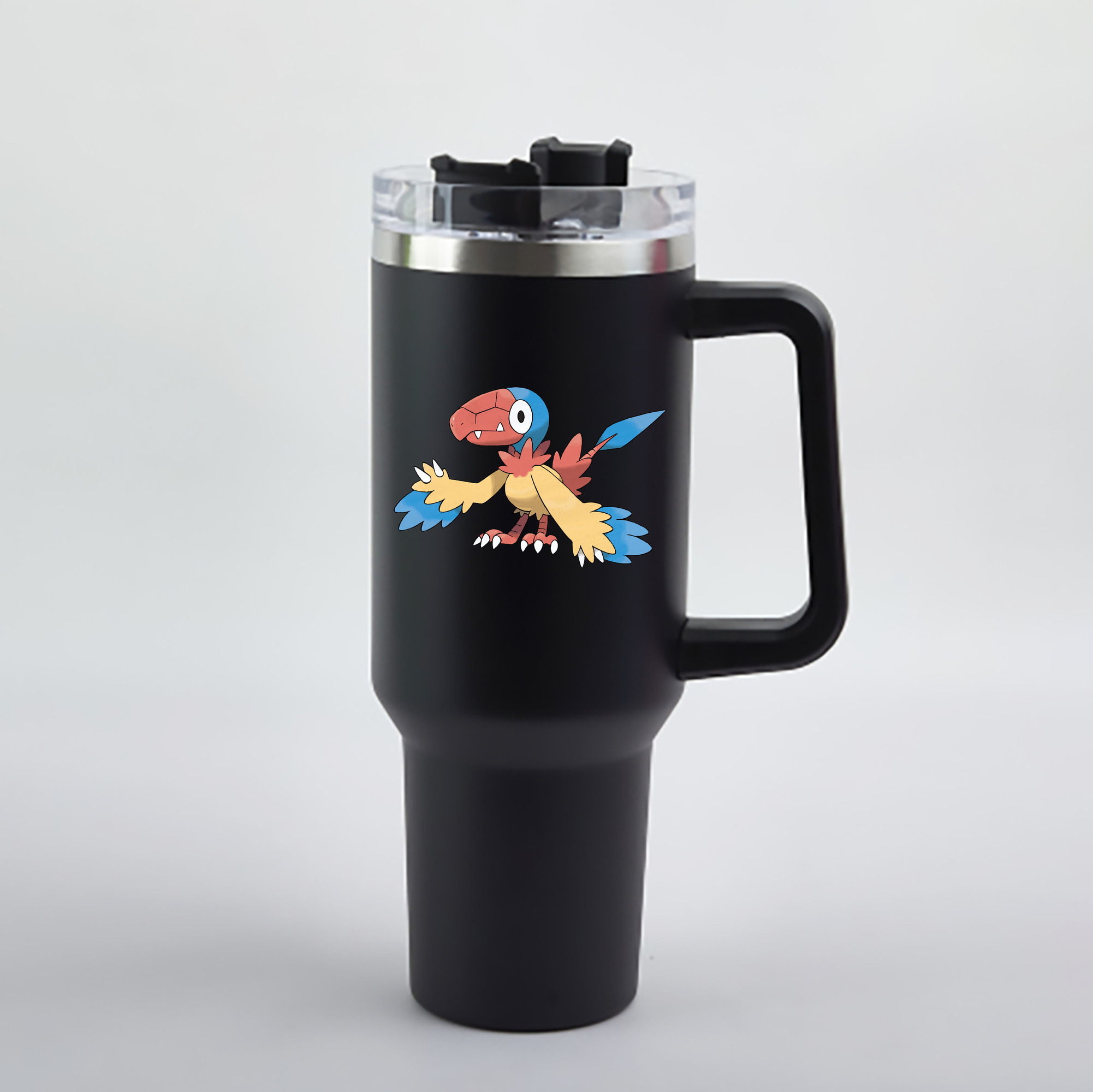 （画像用） ポケットモンスター Pokémon 1200mL車用タンブラー - クリスタルステッカー（プラスチックストロー付き）