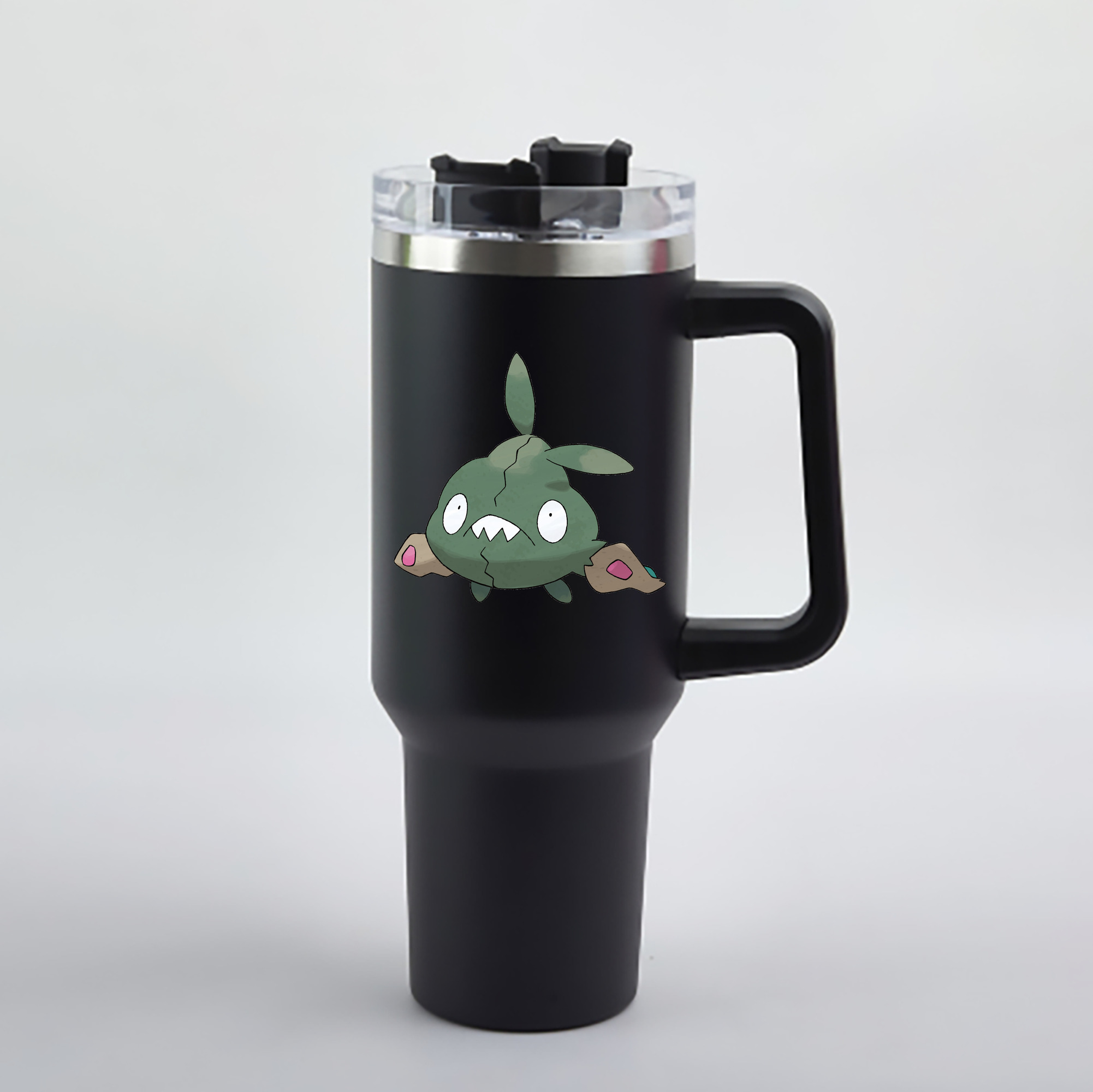 （画像用） ポケットモンスター Pokémon 1200mL車用タンブラー - クリスタルステッカー（プラスチックストロー付き）