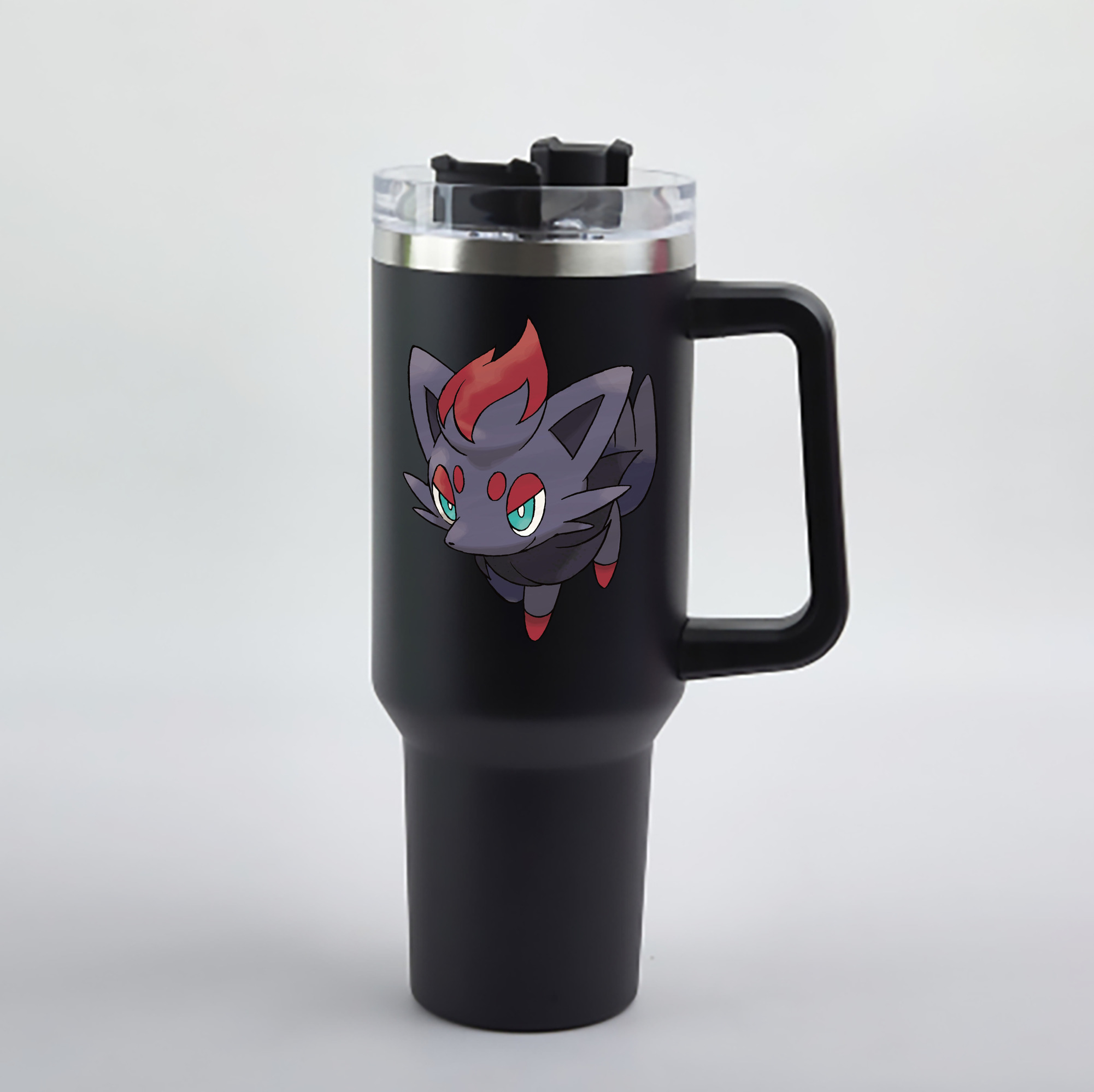 （画像用） ポケットモンスター Pokémon 1200mL車用タンブラー - クリスタルステッカー（プラスチックストロー付き）