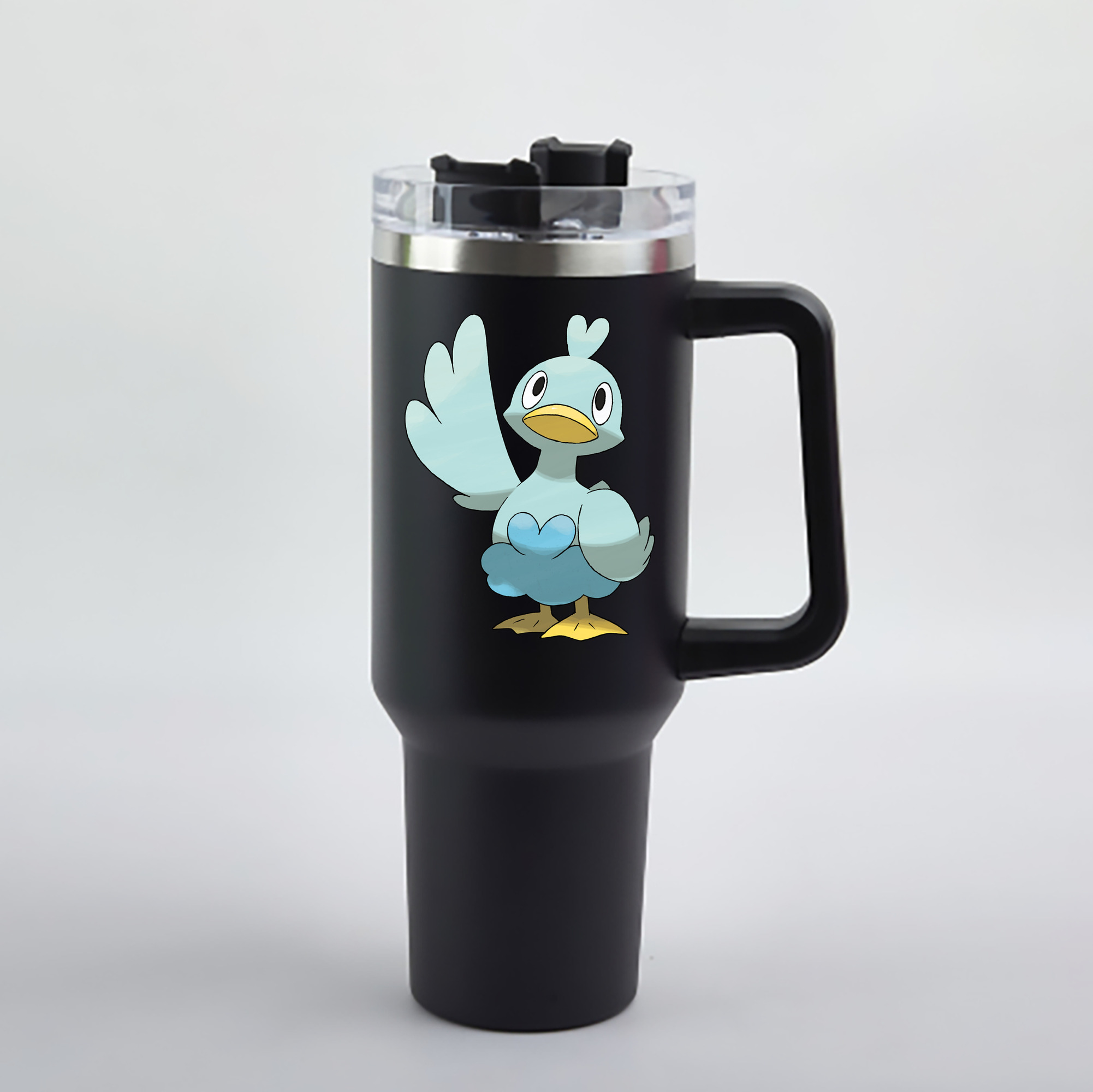 （画像用） ポケットモンスター Pokémon 1200mL車用タンブラー - クリスタルステッカー（プラスチックストロー付き）
