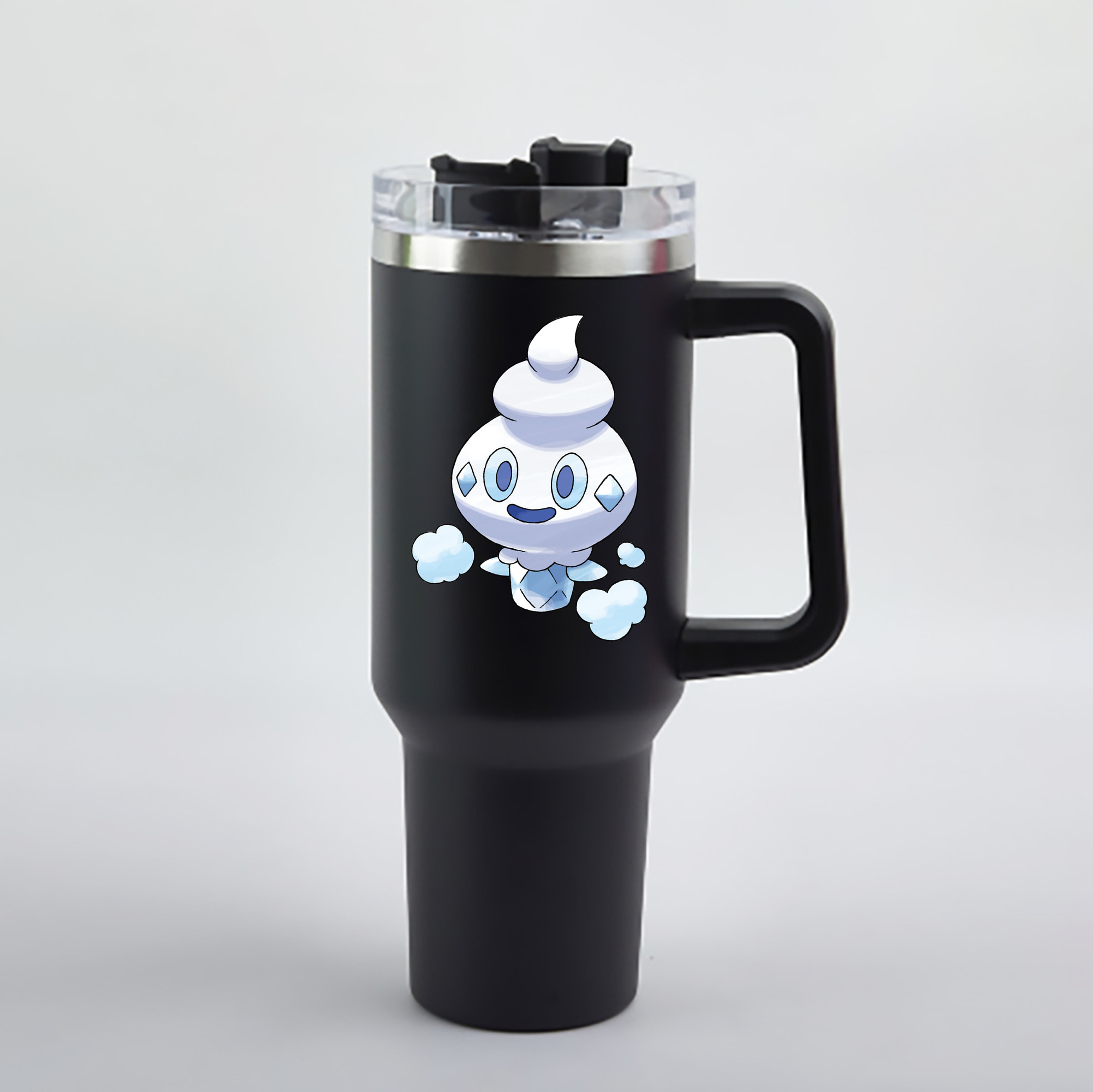 （画像用） ポケットモンスター Pokémon 1200mL車用タンブラー - クリスタルステッカー（プラスチックストロー付き）
