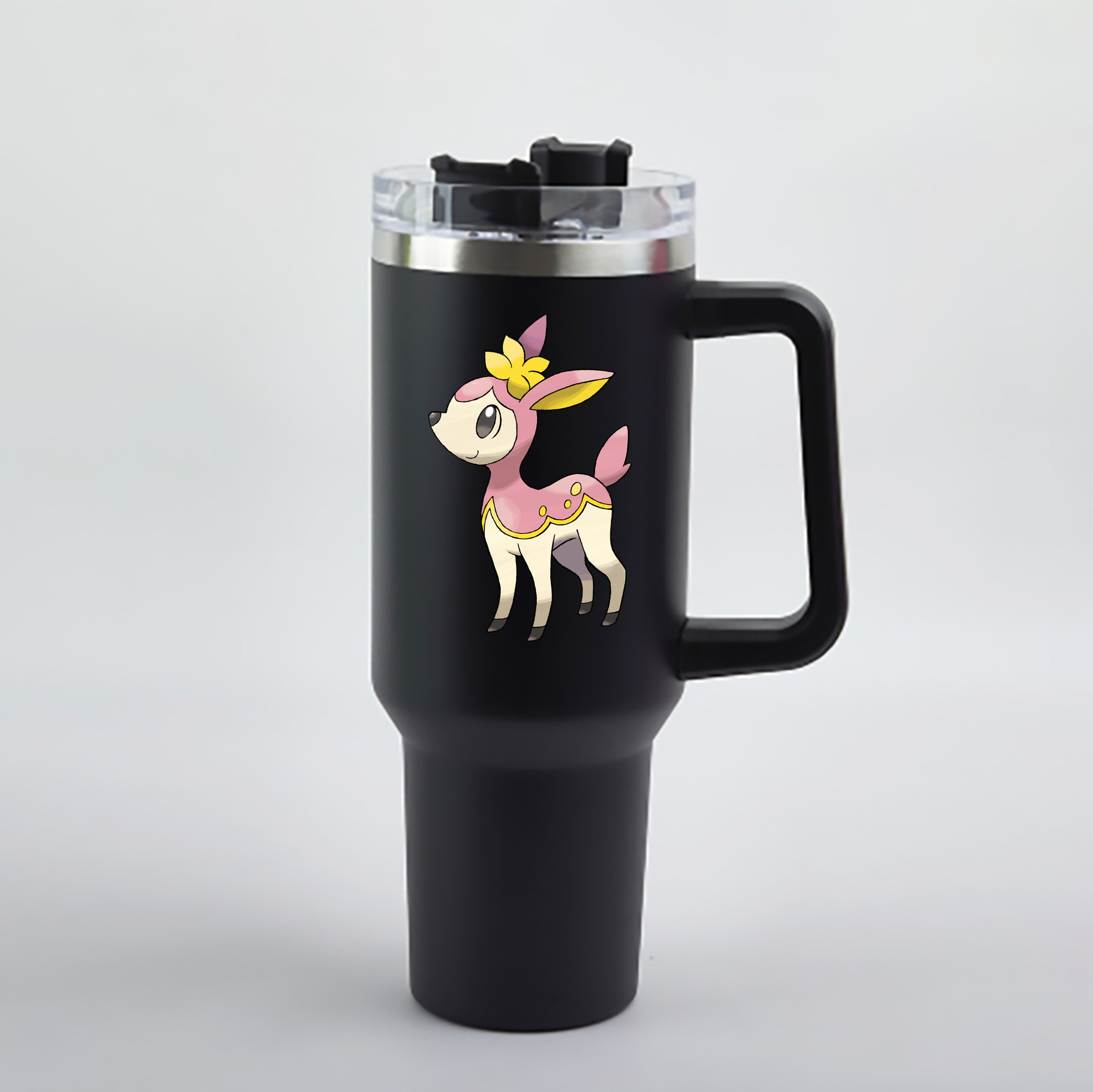 （画像用） ポケットモンスター Pokémon 1200mL車用タンブラー - クリスタルステッカー（プラスチックストロー付き）