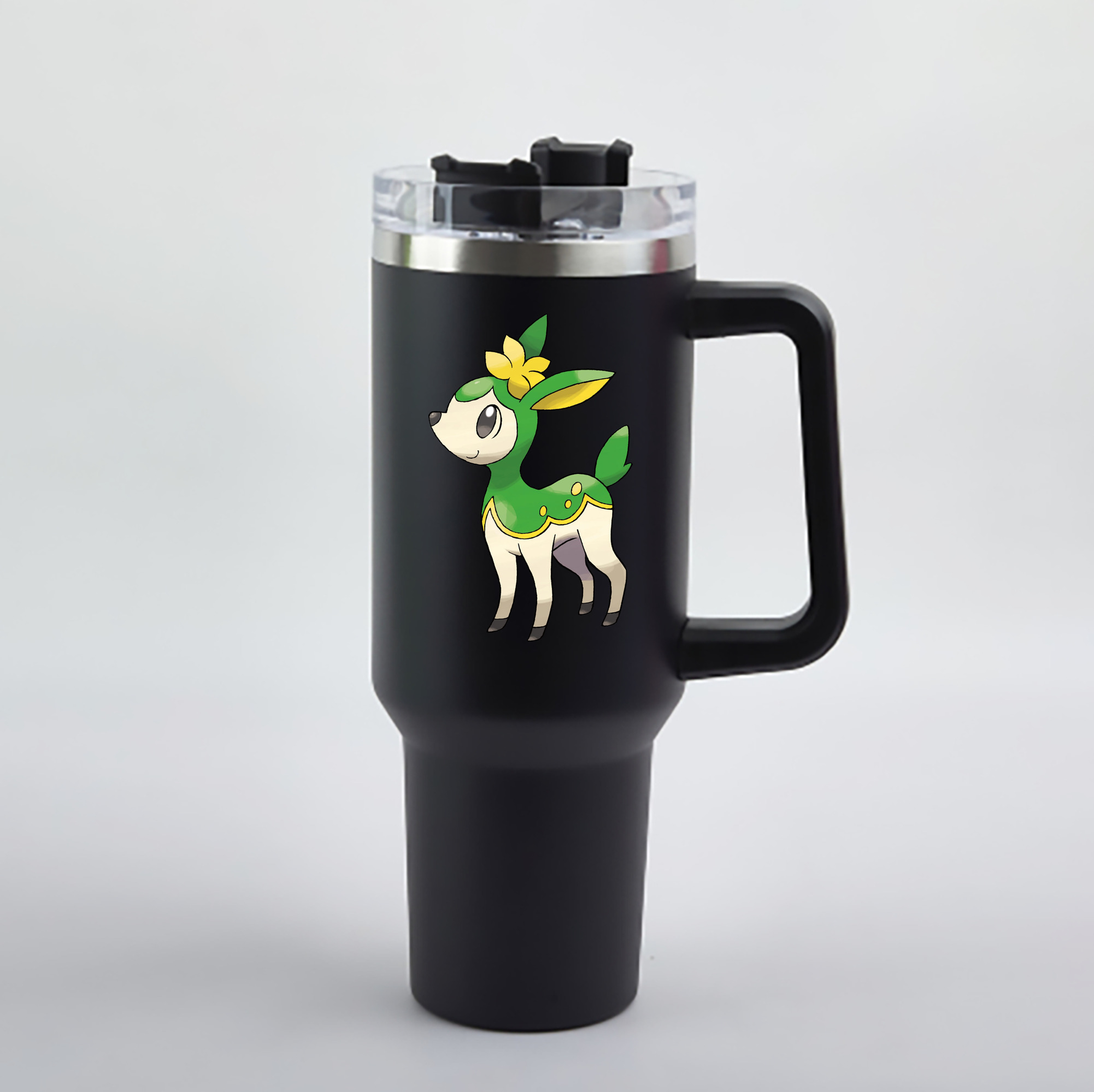 （画像用） ポケットモンスター Pokémon 1200mL車用タンブラー - クリスタルステッカー（プラスチックストロー付き）