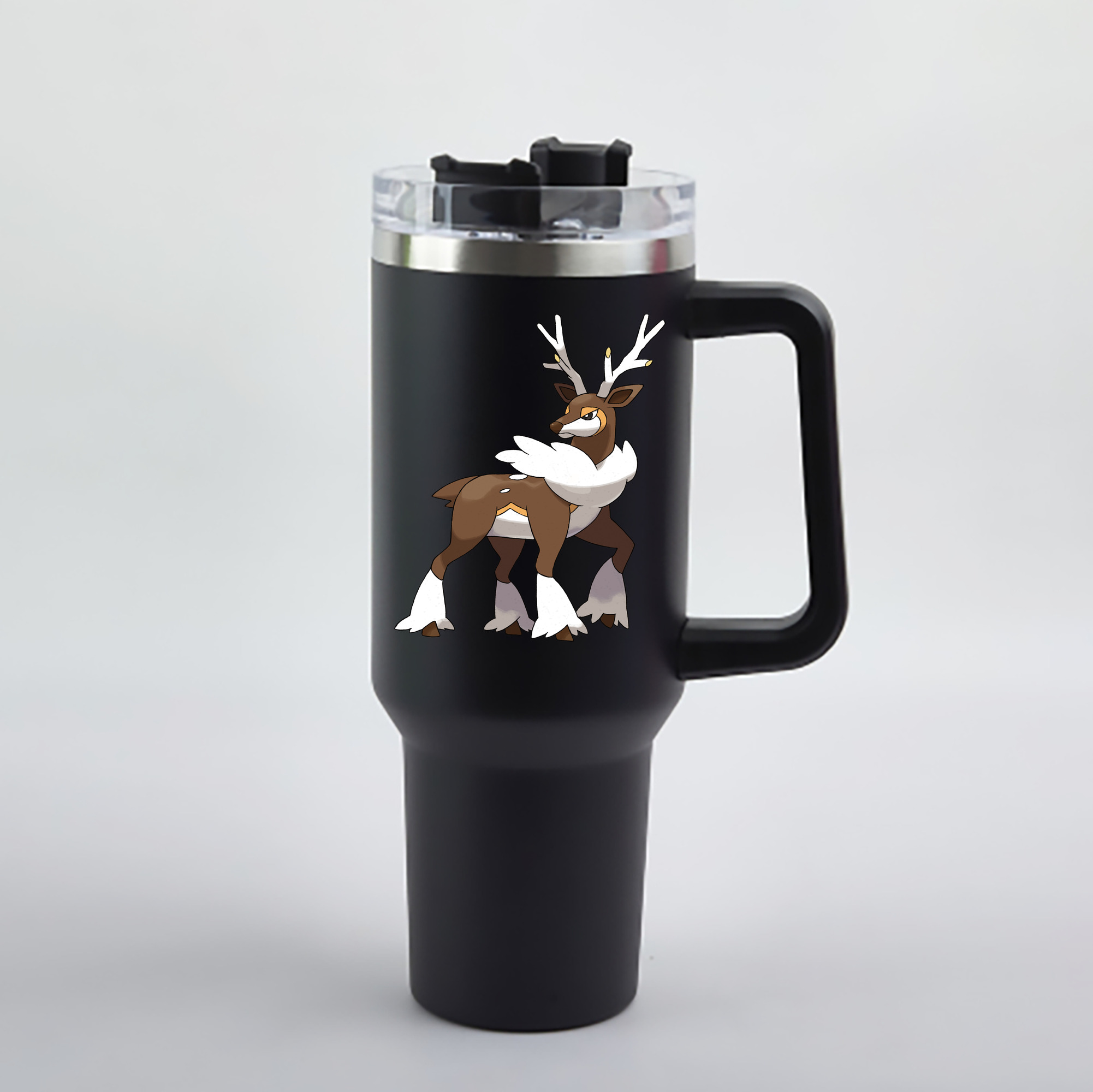 （画像用） ポケットモンスター Pokémon 1200mL車用タンブラー - クリスタルステッカー（プラスチックストロー付き）