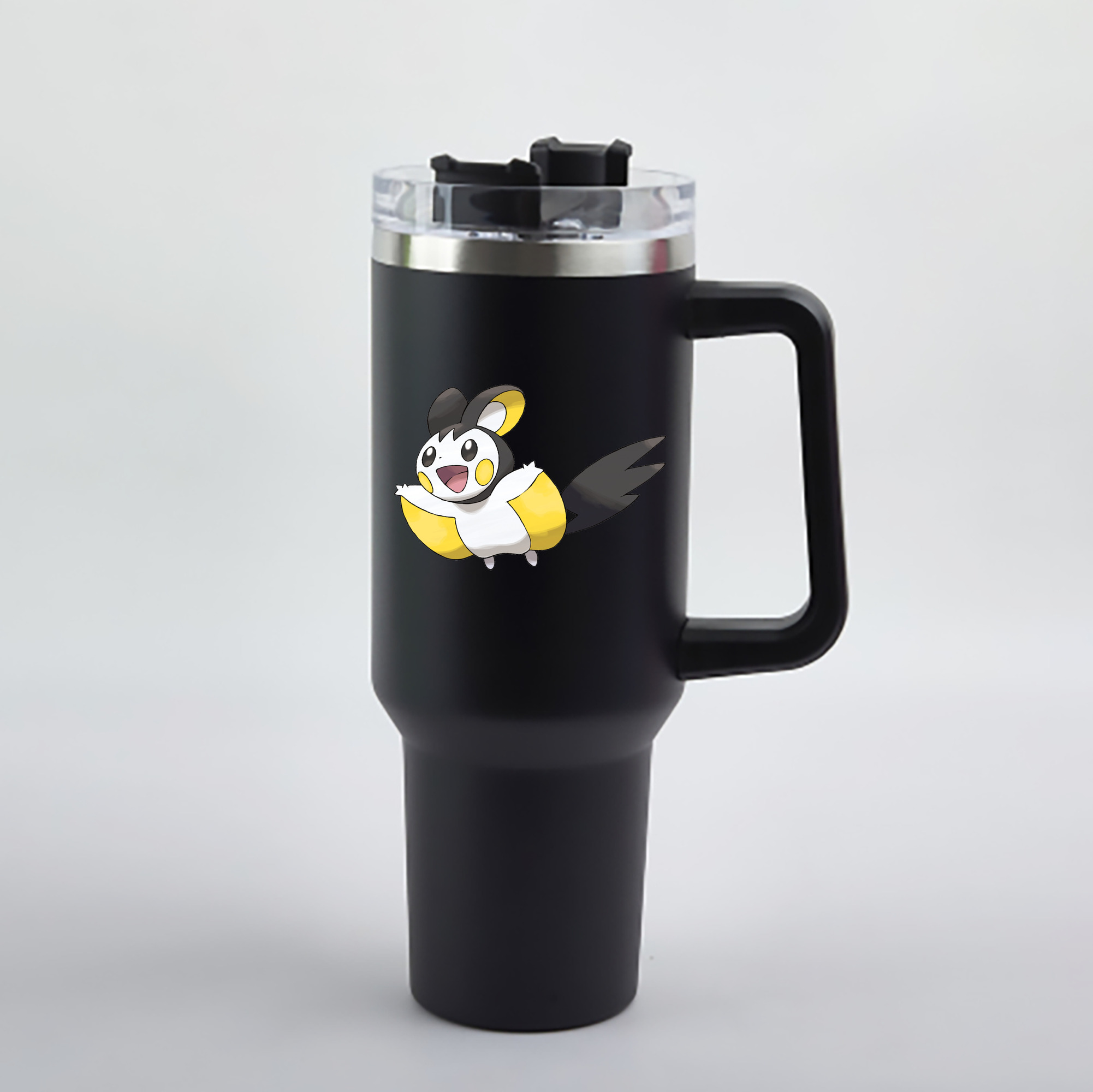 （画像用） ポケットモンスター Pokémon 1200mL車用タンブラー - クリスタルステッカー（プラスチックストロー付き）