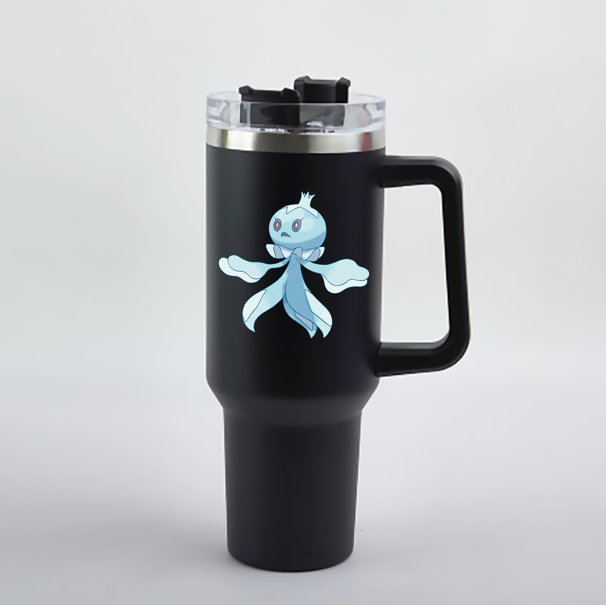 （画像用） ポケットモンスター Pokémon 1200mL車用タンブラー - クリスタルステッカー（プラスチックストロー付き）
