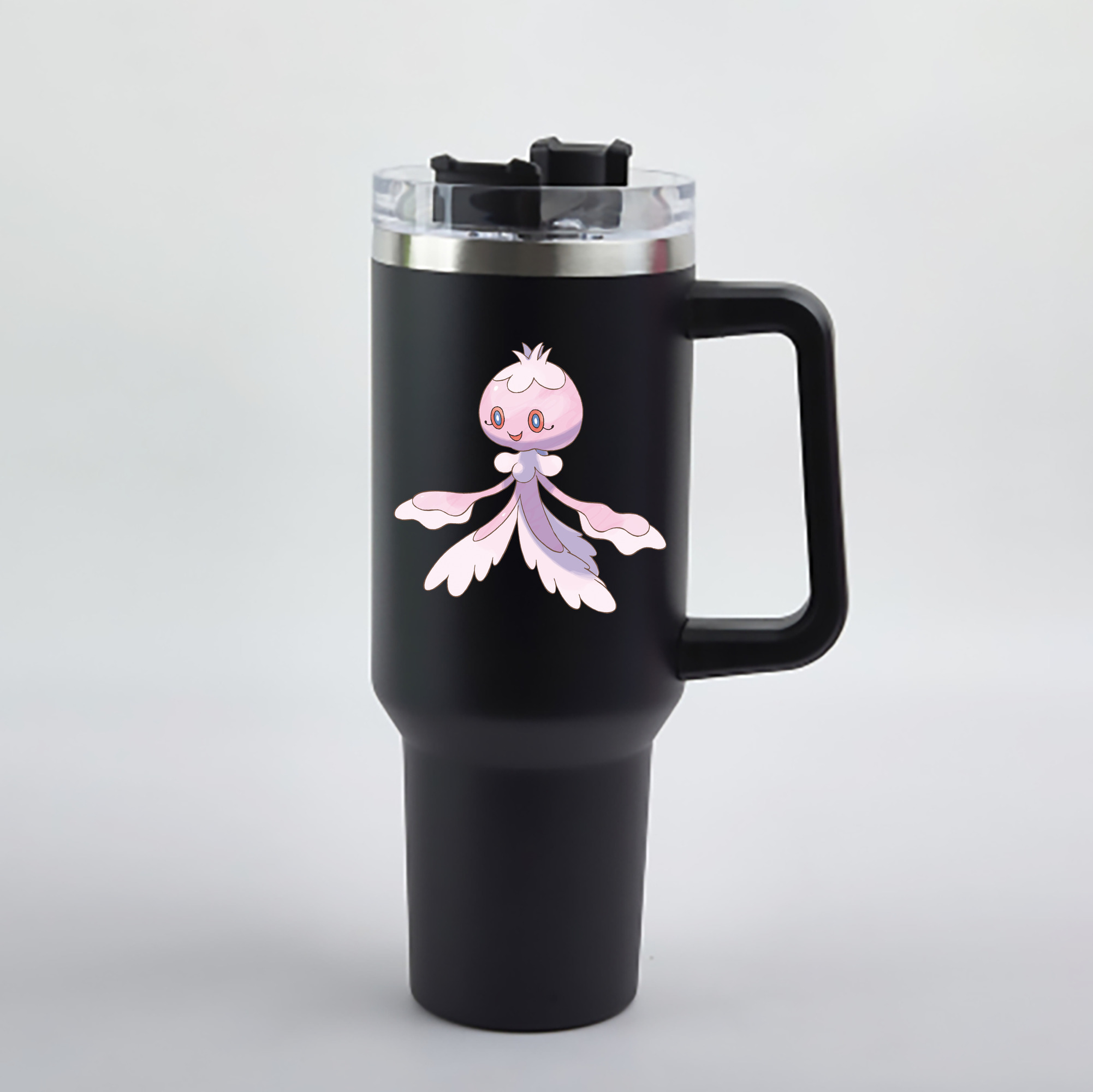 （画像用） ポケットモンスター Pokémon 1200mL車用タンブラー - クリスタルステッカー（プラスチックストロー付き）
