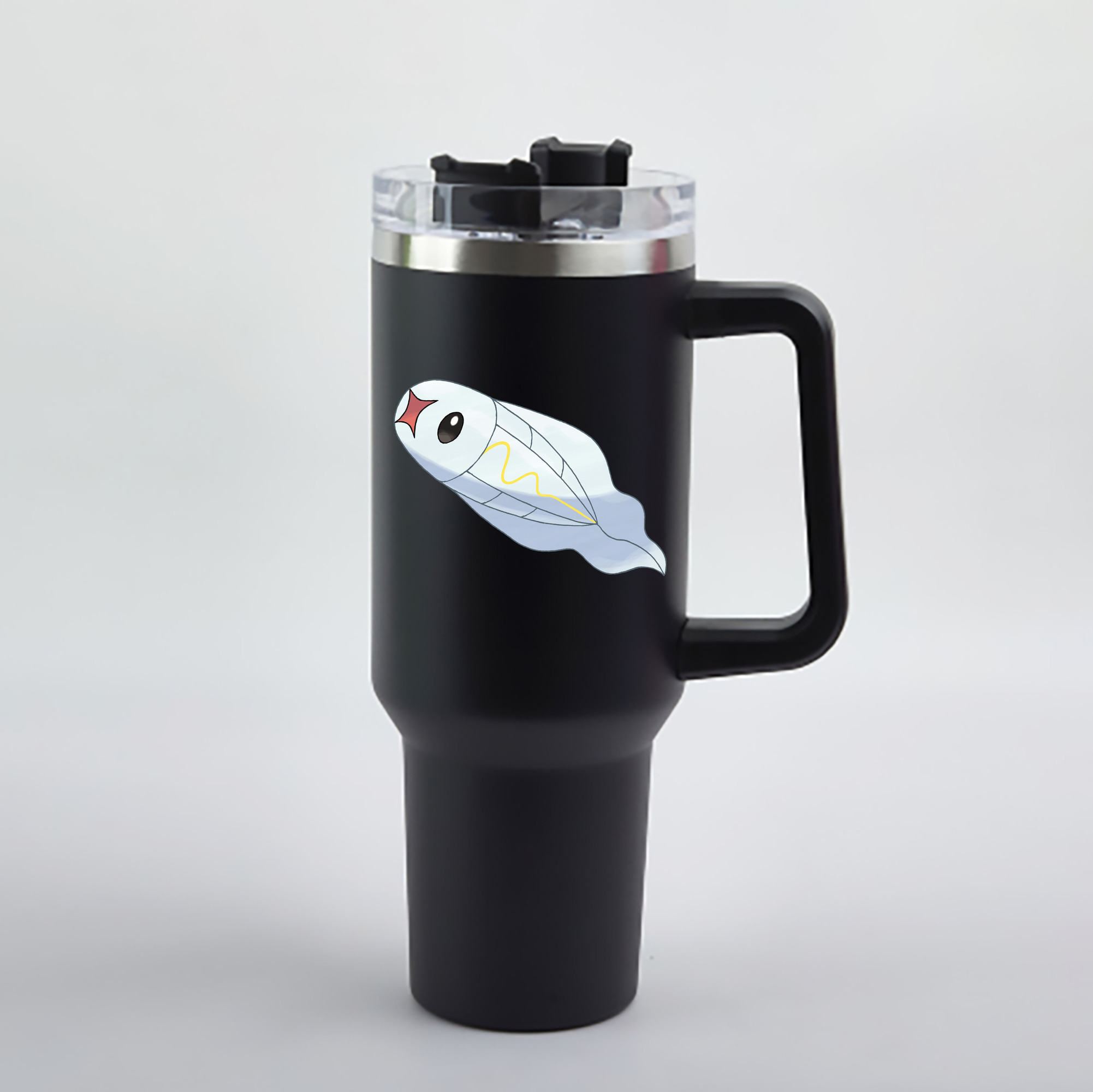 （画像用） ポケットモンスター Pokémon 1200mL車用タンブラー - クリスタルステッカー（プラスチックストロー付き）
