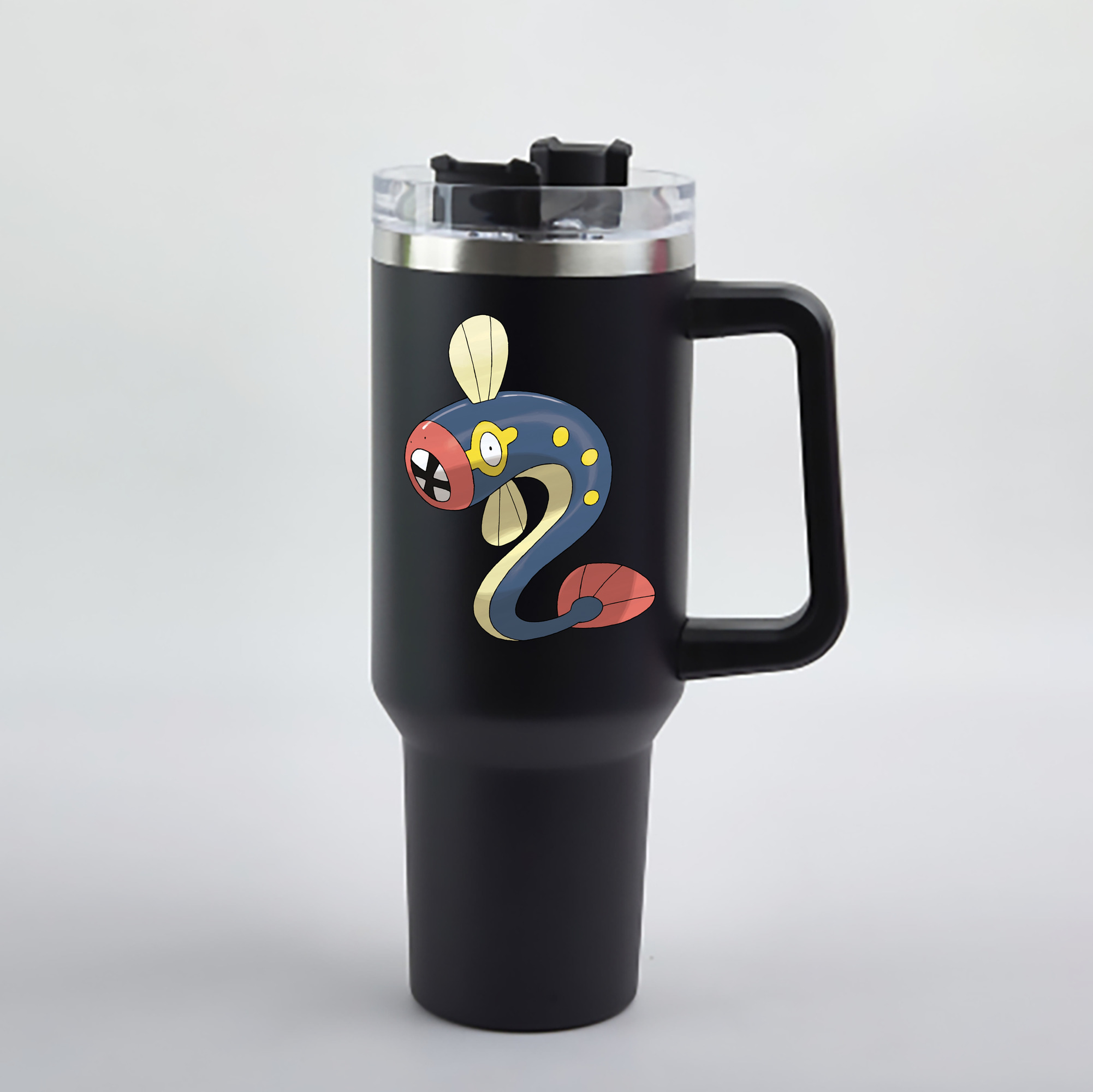 （画像用） ポケットモンスター Pokémon 1200mL車用タンブラー - クリスタルステッカー（プラスチックストロー付き）
