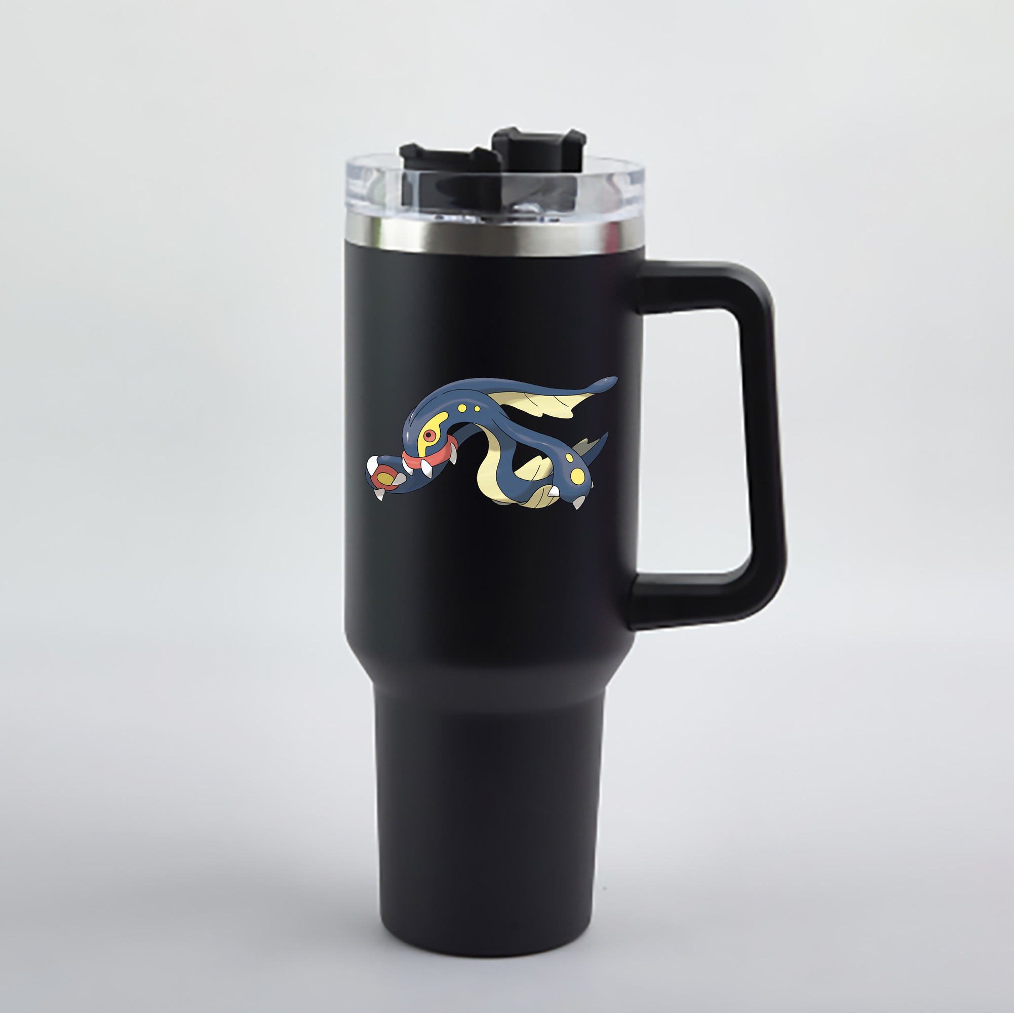 （画像用） ポケットモンスター Pokémon 1200mL車用タンブラー - クリスタルステッカー（プラスチックストロー付き）