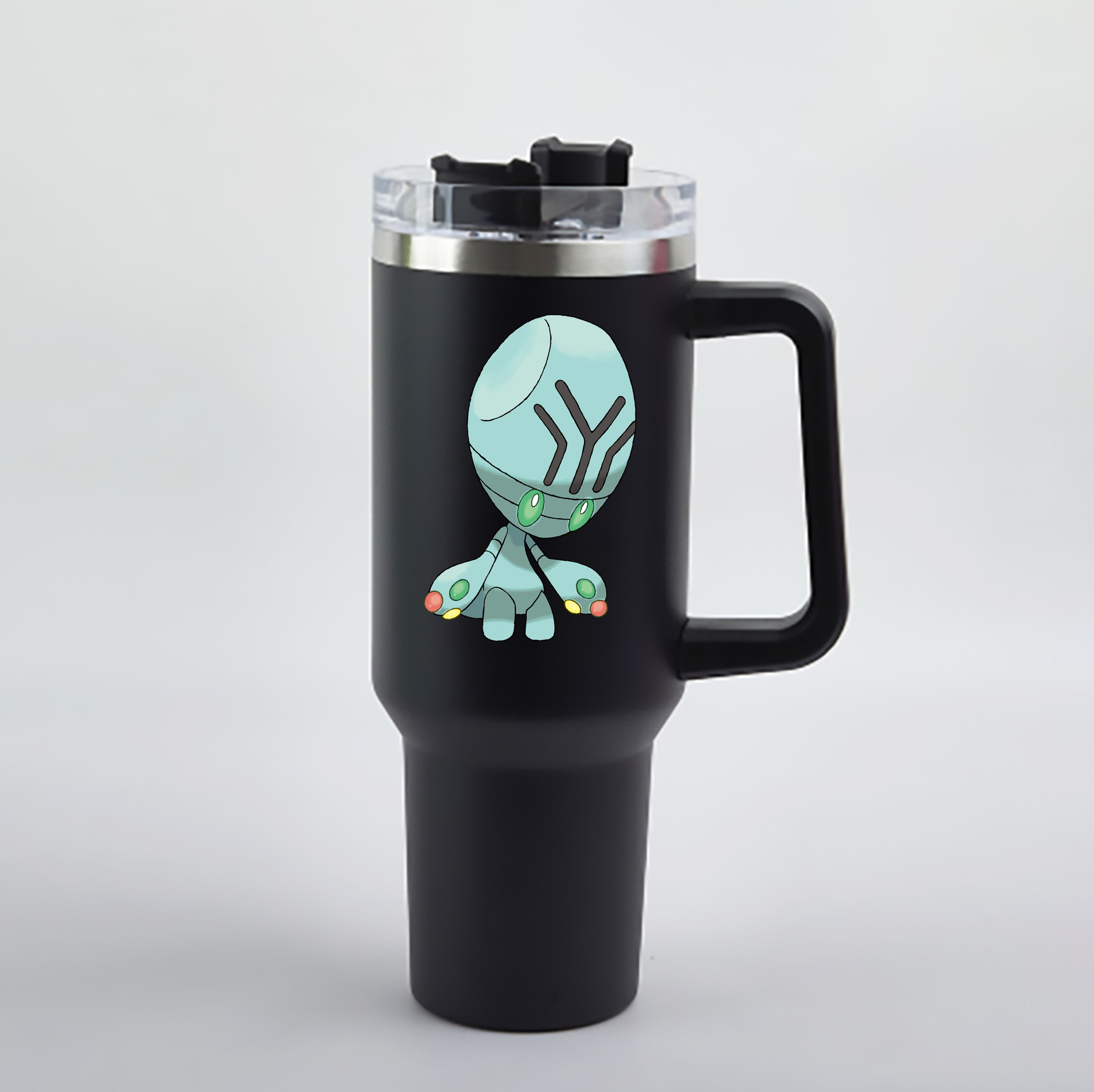 （画像用） ポケットモンスター Pokémon 1200mL車用タンブラー - クリスタルステッカー（プラスチックストロー付き）