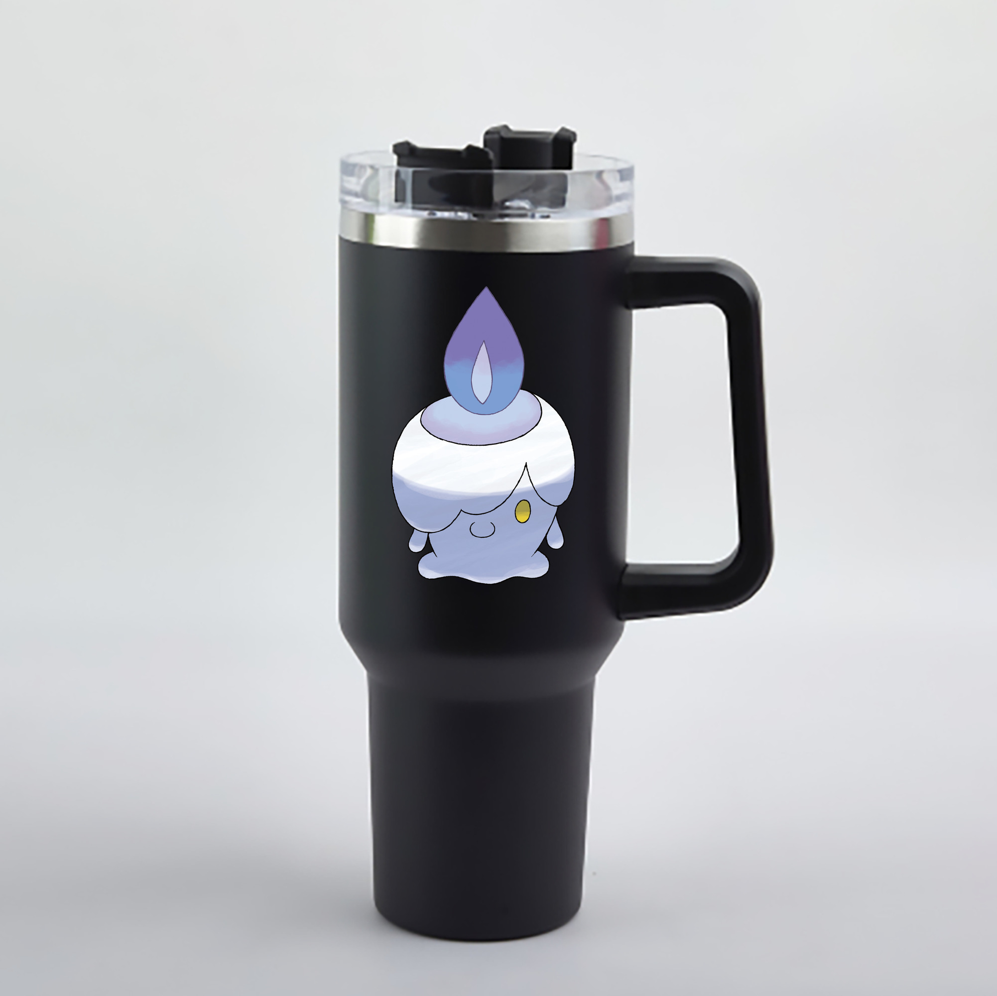 （画像用） ポケットモンスター Pokémon 1200mL車用タンブラー - クリスタルステッカー（プラスチックストロー付き）