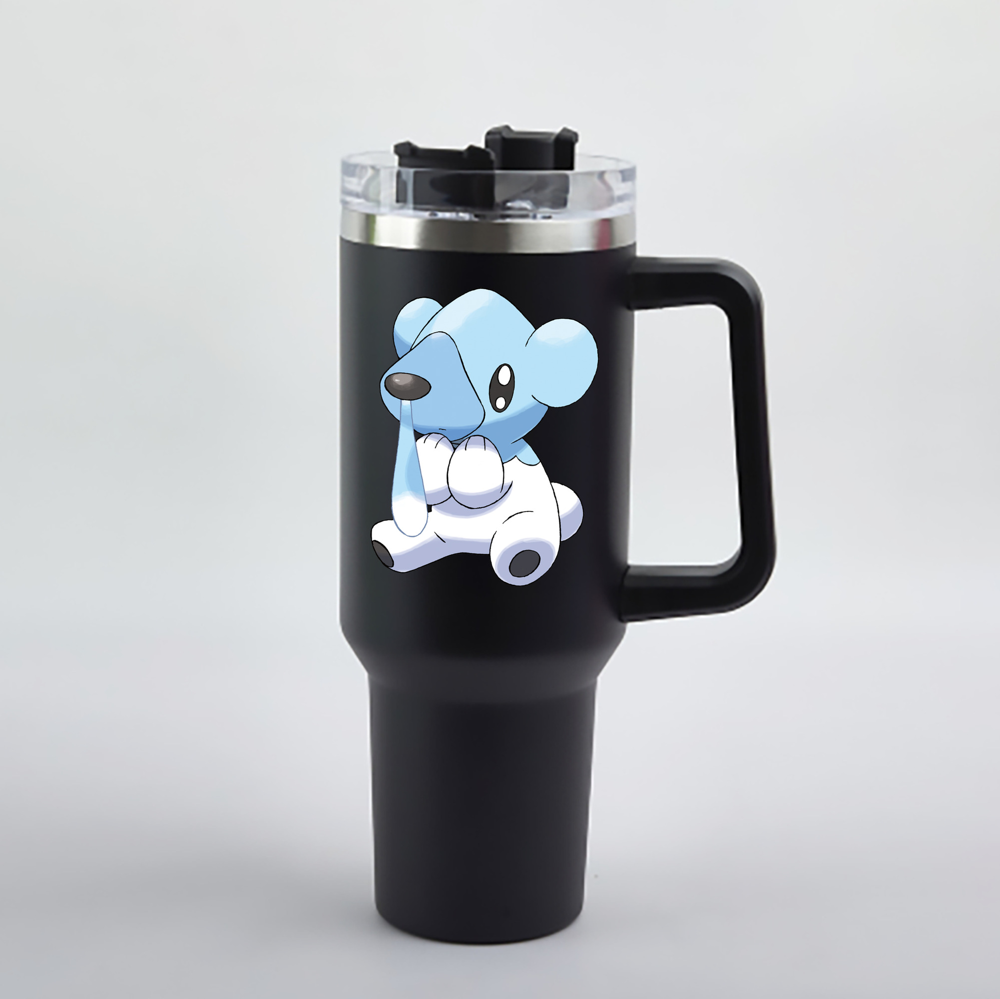 （画像用） ポケットモンスター Pokémon 1200mL車用タンブラー - クリスタルステッカー（プラスチックストロー付き）
