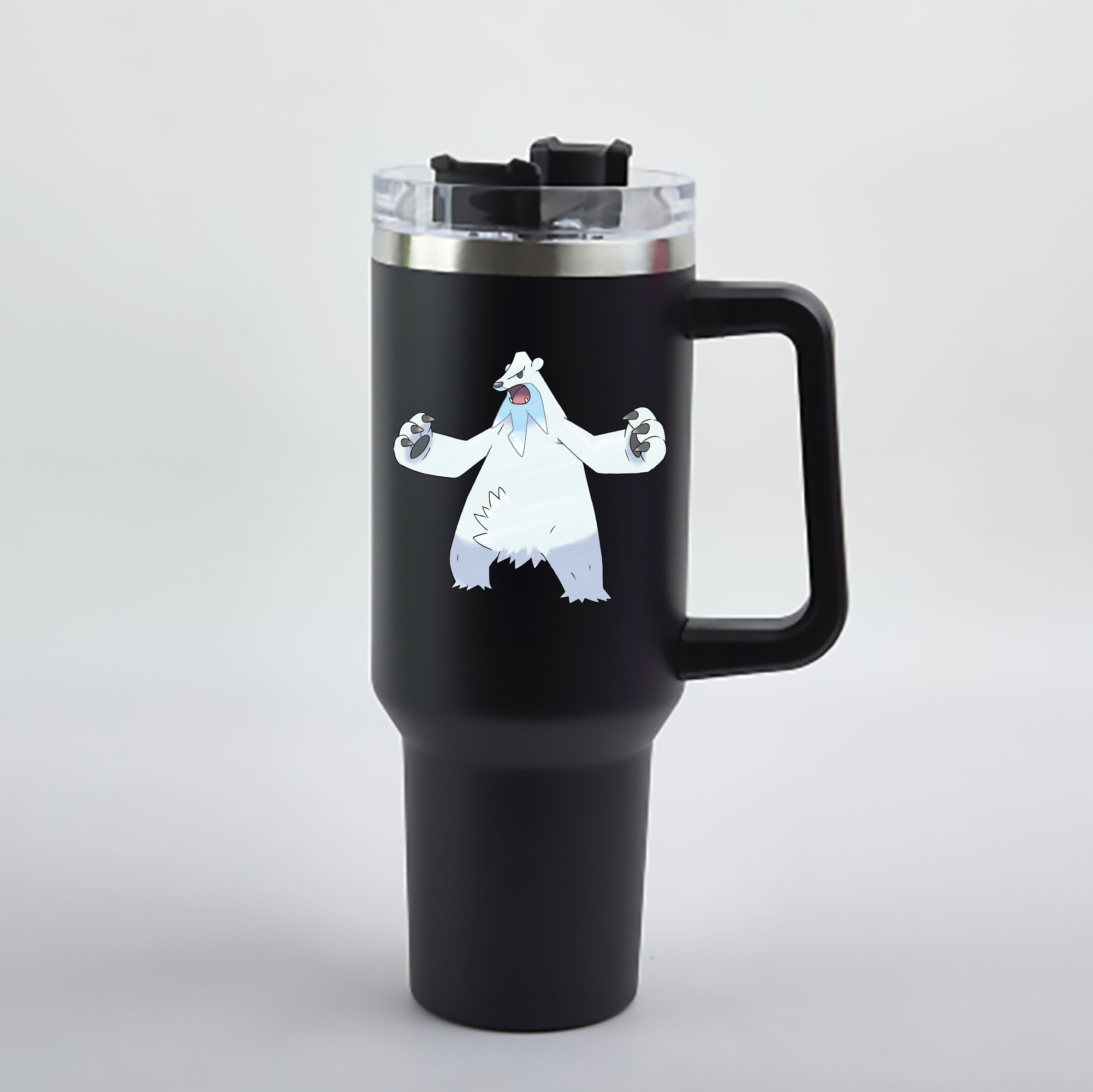 （画像用） ポケットモンスター Pokémon 1200mL車用タンブラー - クリスタルステッカー（プラスチックストロー付き）